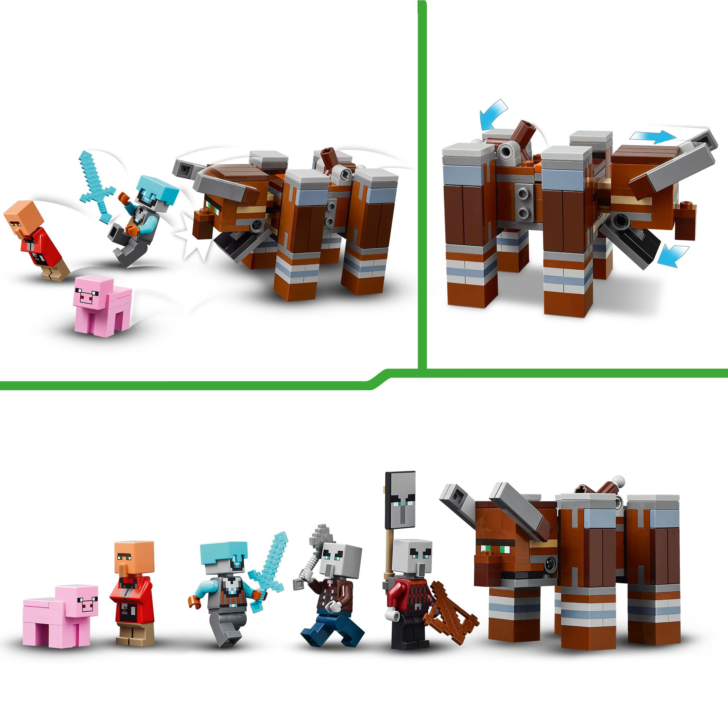 LEGO Minecraft The Pillager Outpost and Ravager Building Set | Model 21278 | Ages 9+ 5