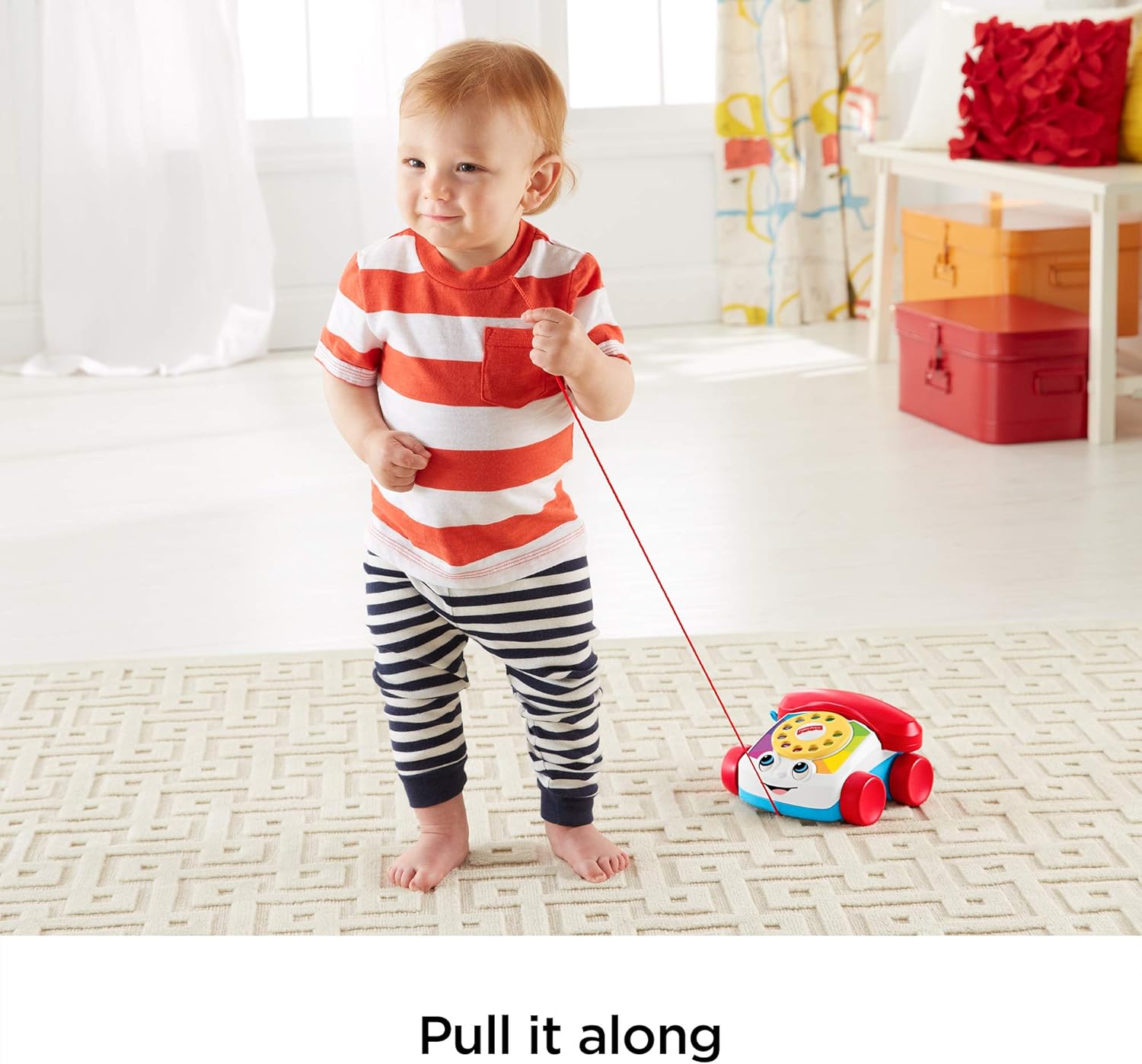 Fisher-Price Chatter Telephone - Classic Pull-Along Toy for Toddlers 12M+ 6