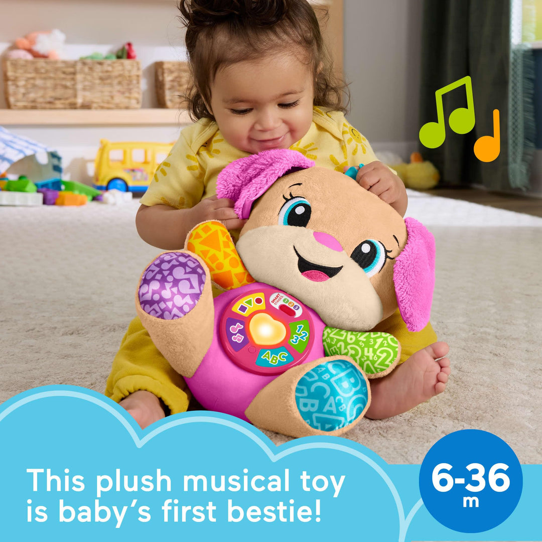Fisher-Price Laugh & Learn Smart Stages Sis - Plush Musical Learning Toy for Babies 6M+