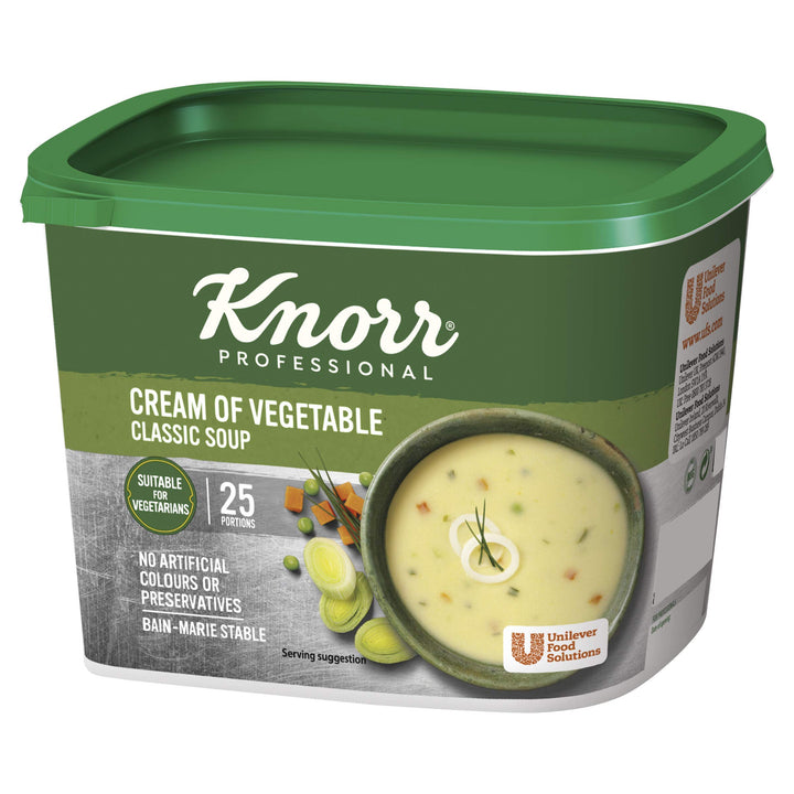 Knorr Classic Cream of Vegetable Soup Mix, 25 Portions (4.25L) - Vegetarian, No Artificial Preservatives