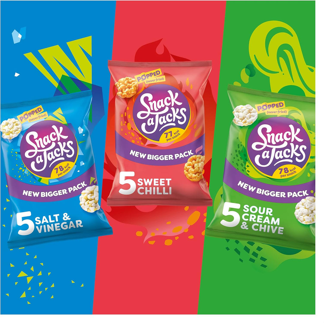 Snack a Jacks Salt & Vinegar 5 x 19g Rice & Corn Cakes