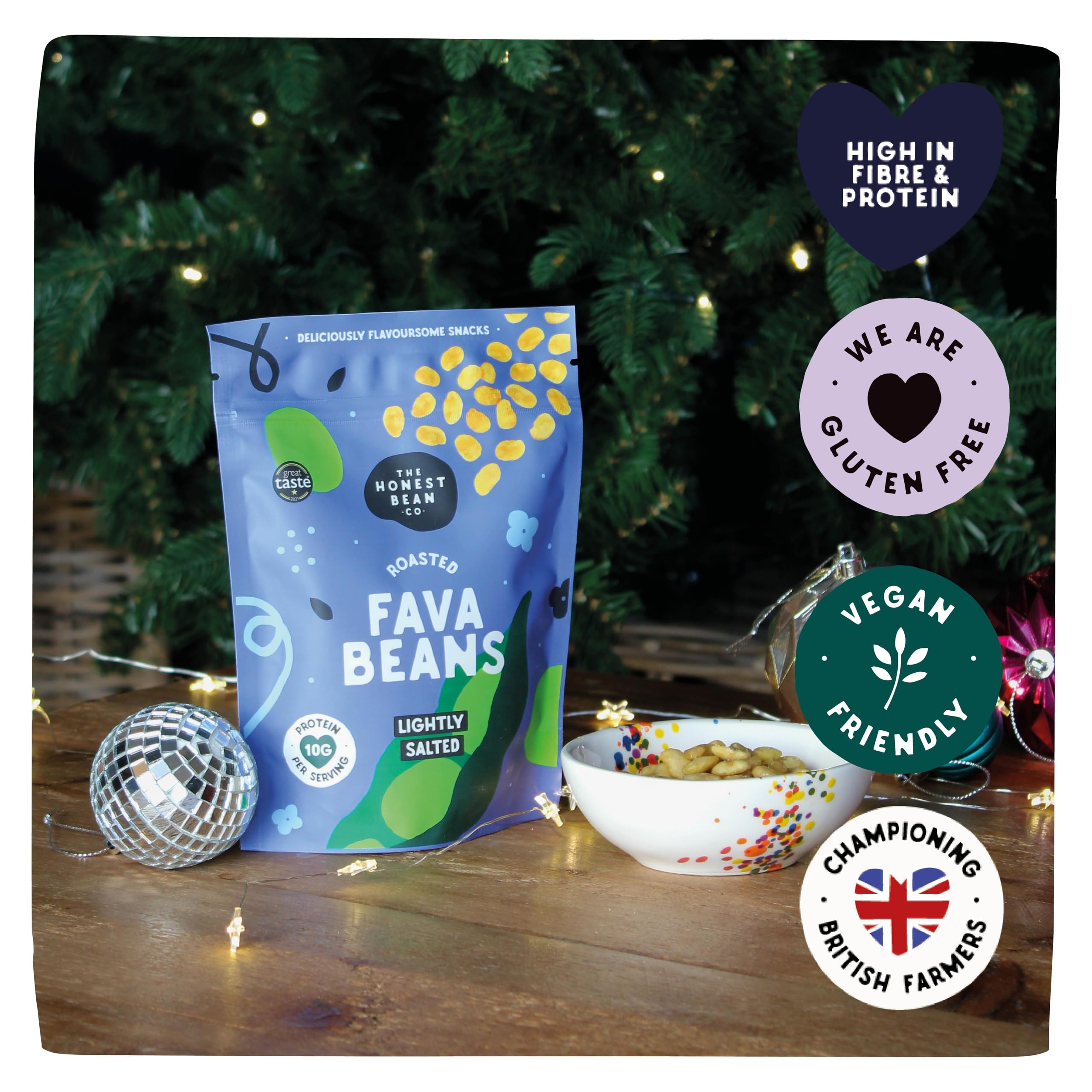 The Honest Bean Co. Geröstete Favabohnen, leicht gesalzen, proteinreicher veganer Snack, 120 g 7