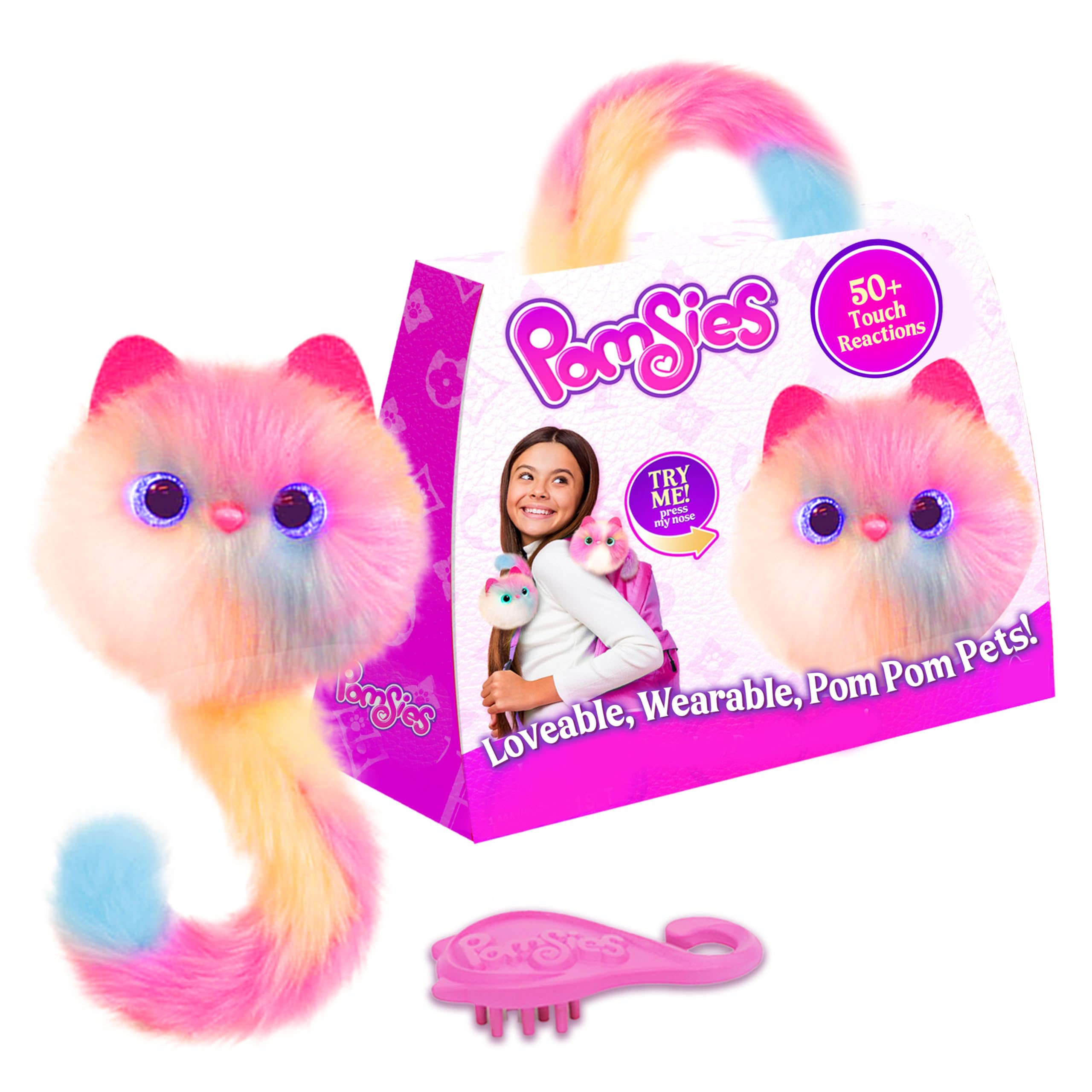 Pomsies Skye Interactive Plush Toy - Light-Up Eyes, Dance & Pet Modes 1