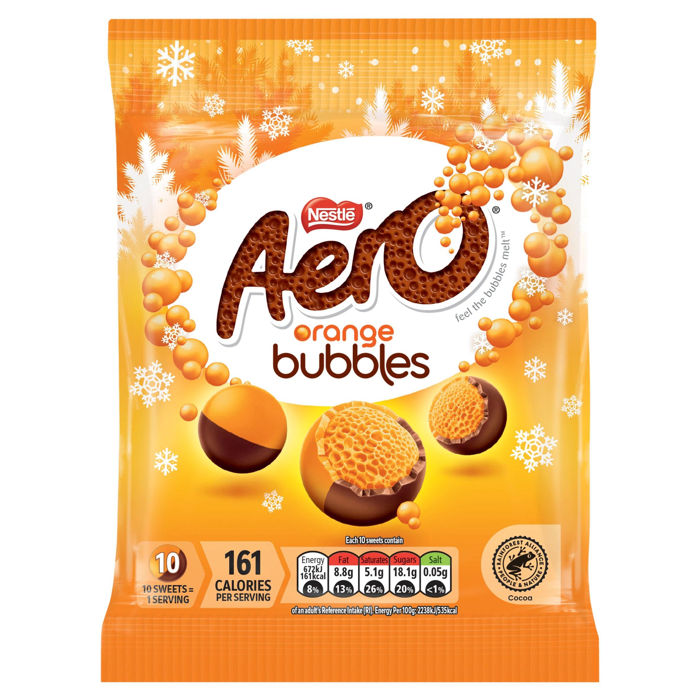 Aero Bubbles Orange Bag 70g - Smooth Chocolate Orange Flavour Treat 1