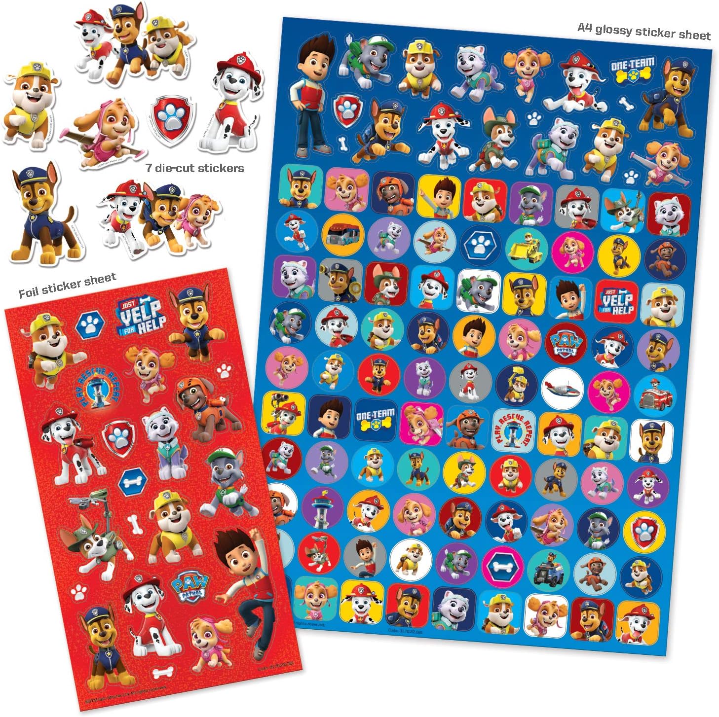 Paper Projects Paw Patrol Mega Sticker Pack - Reusable Glossy & Foiled Stickers (150 Total) 1