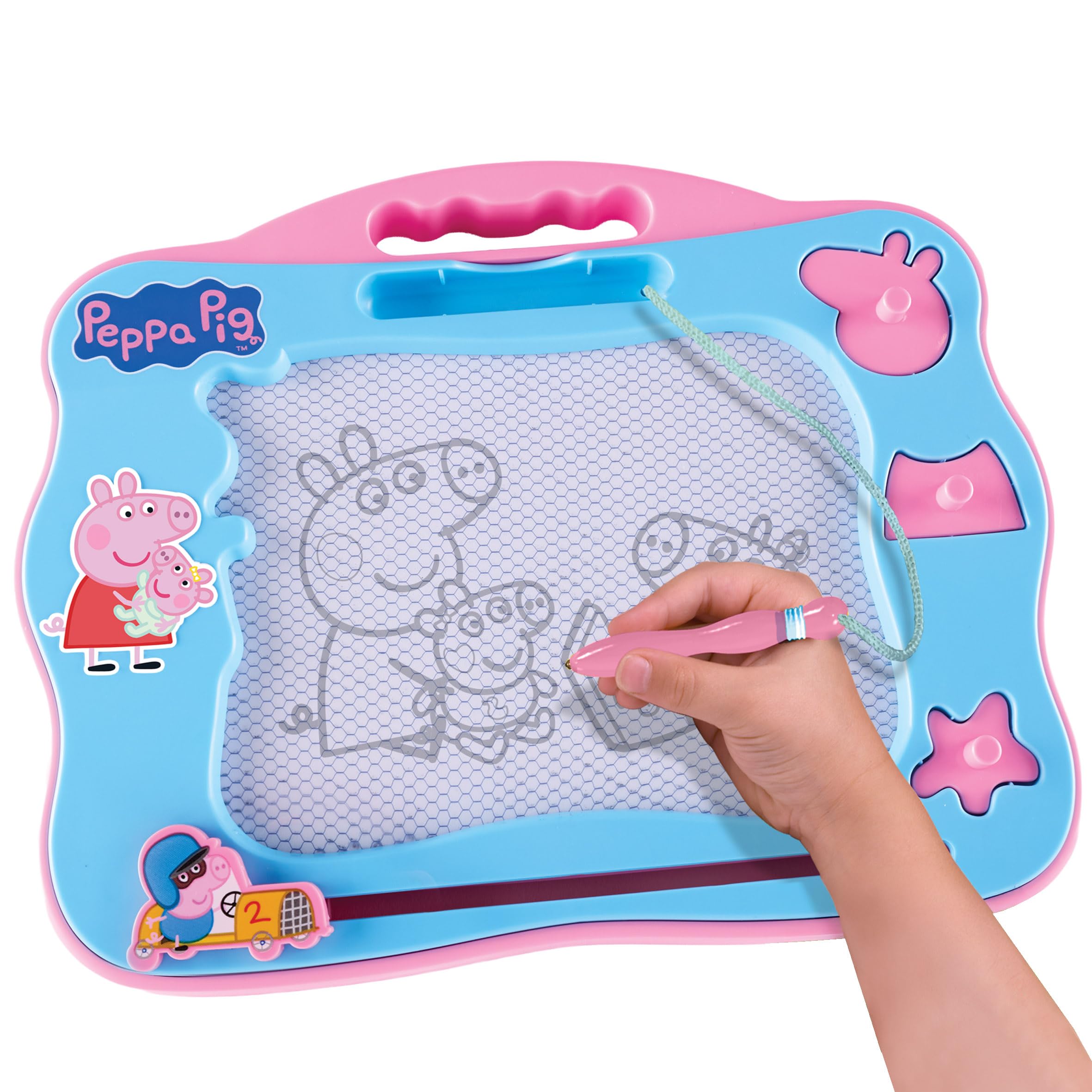 Peppa Pig Travel Magnetic Scribbler - Mess-Free Drawing | Includes 3 Stamps | Ages 3+ 1