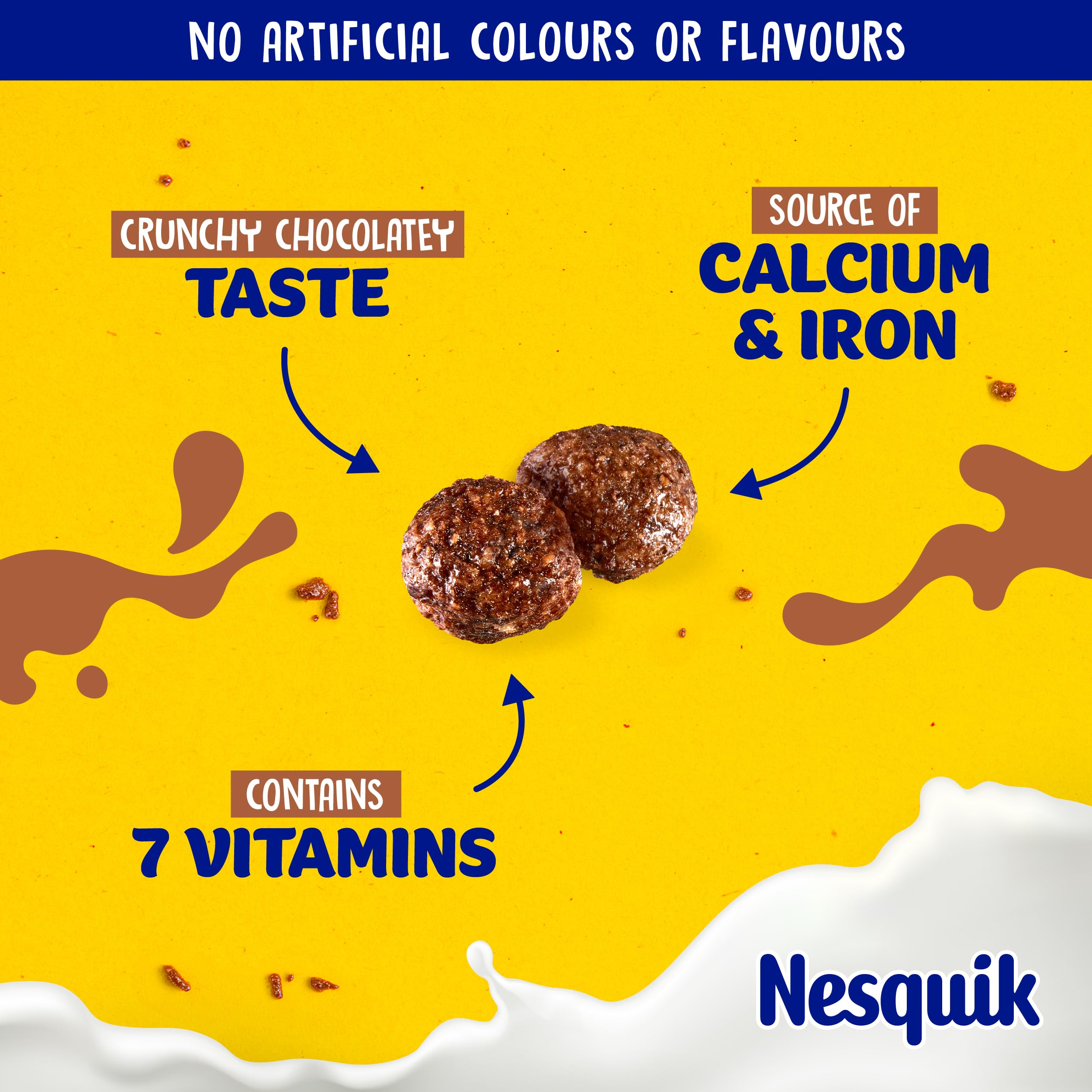 Nestlé Nesquik Chocolate Cereal - Made with Wholegrain Wheat | 375g 2