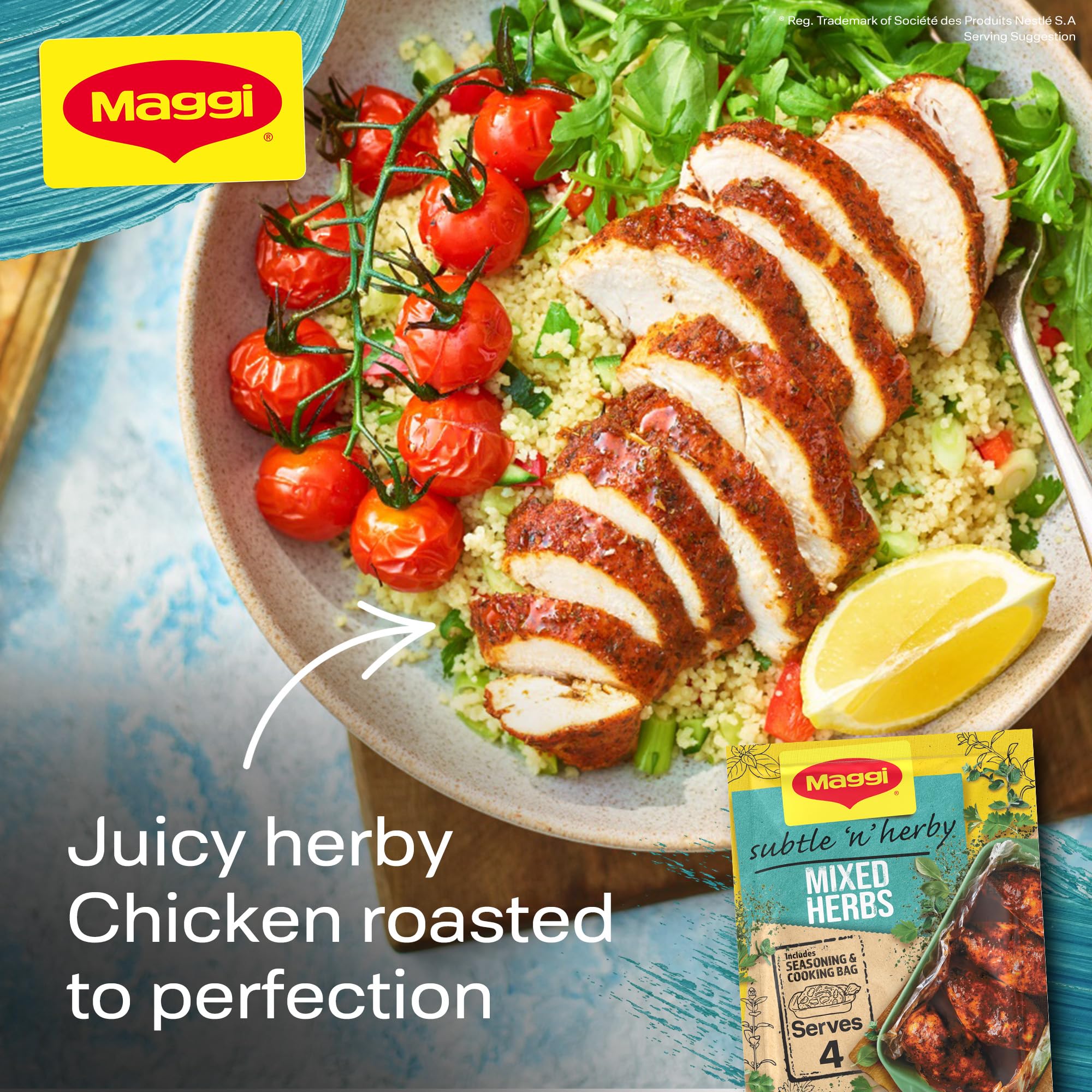 MAGGI So Juicy Mixed Herbs Hähnchengewürz mit Kochbeutel, 30g 7