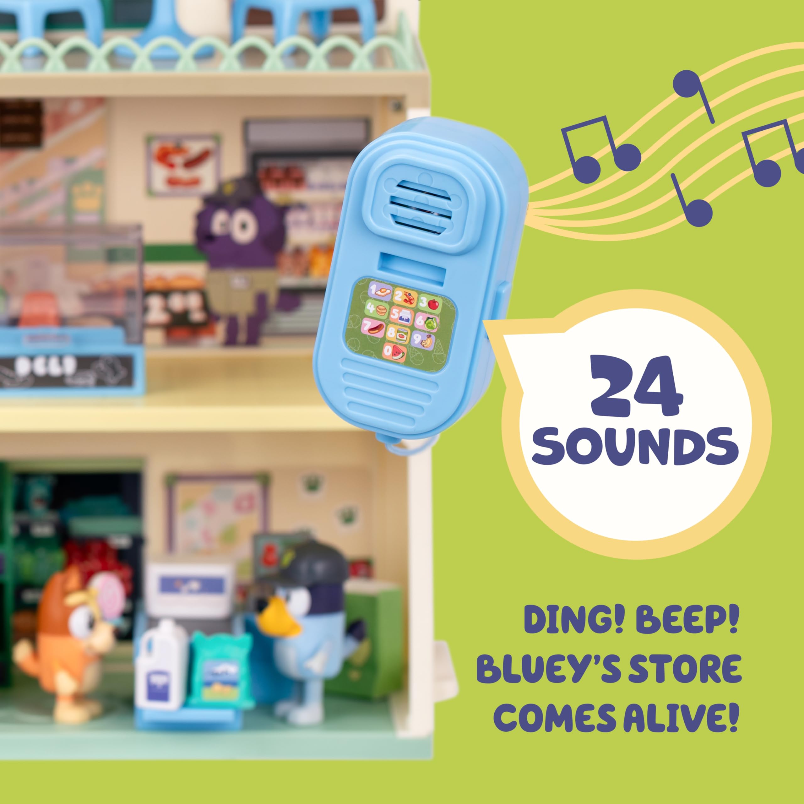 Bluey Supermarket Playset - 3 Levels, Working Escalator | Includes Exclusive Bluey & Bingo Figures 6