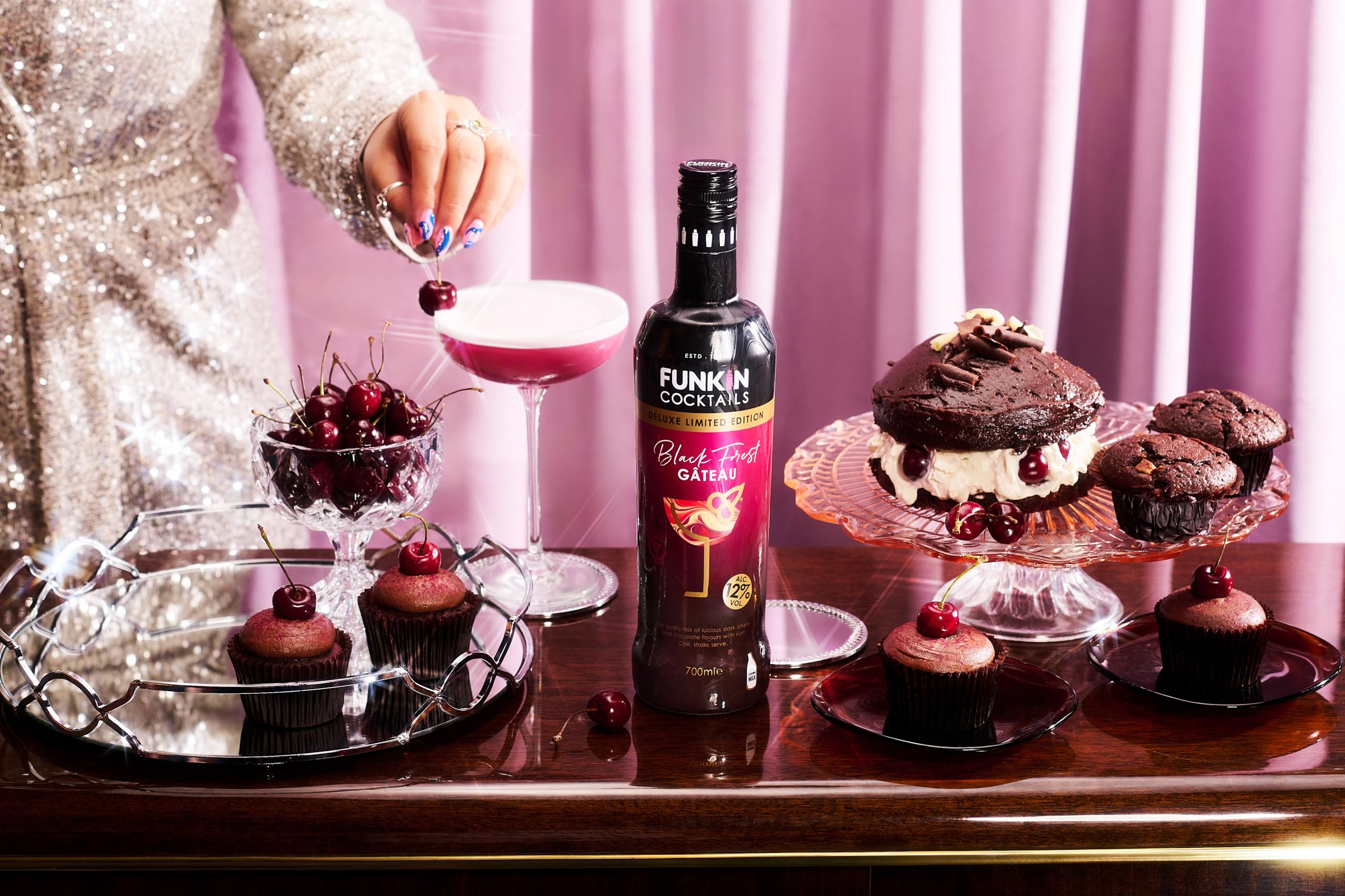 Funkin Cocktails Black Forest Gateau Ready to Drink Cocktail | 12% ABV | 700ml Bottle 3