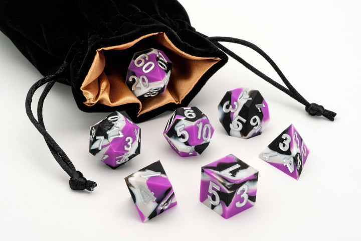 Metallic Dice Games FanRoll Pride Sharp Edge Silicone Rubber Dice Set 16mm
