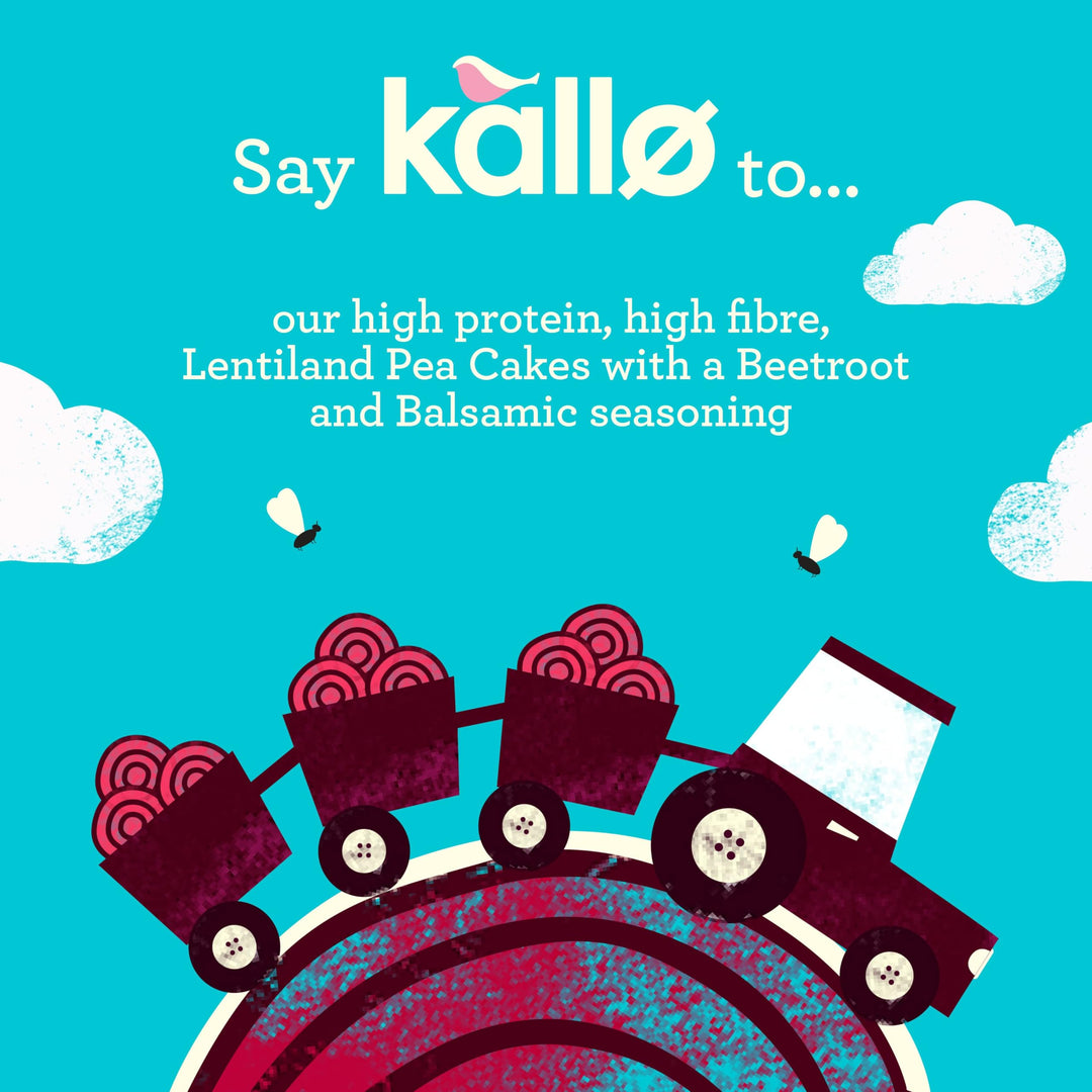 Kallo Beetroot & Balsamic Veggie Cakes, Lentil & Pea Puffed Crackers – 122g