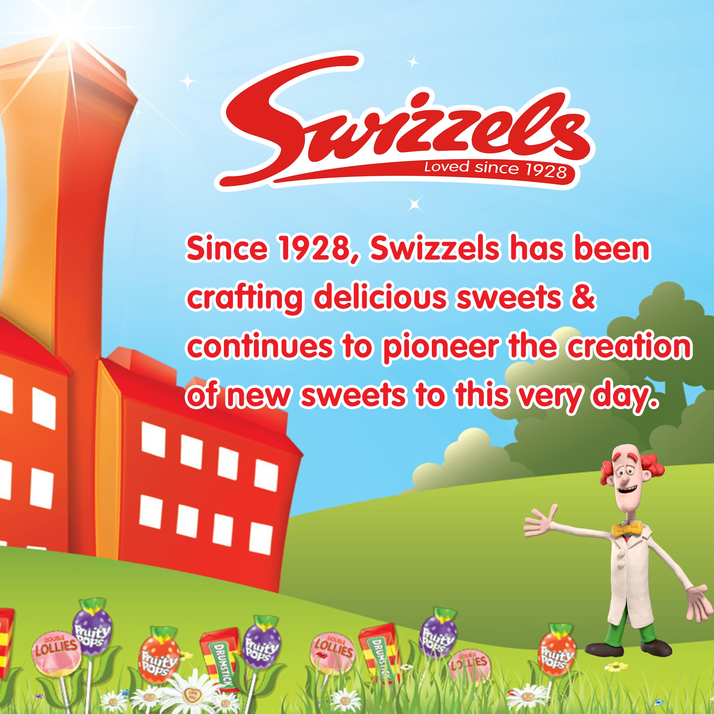 Swizzels Fruity Pops Dispenser Box - 100 Vegan-Friendly Lollipops with Strawberry, Orange, Lemon & Blackcurrant Flavours 6