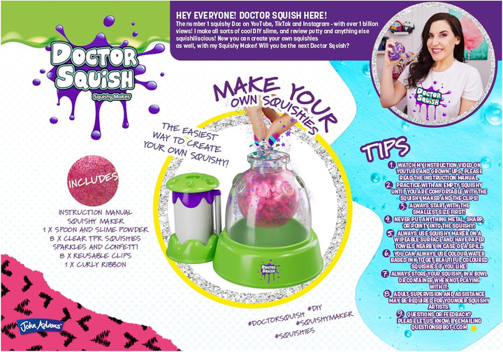 John Adams Doctor Squish Squishy Maker - Make Your Own Squishies! - Arts & Crafts Playset for Ages 8+