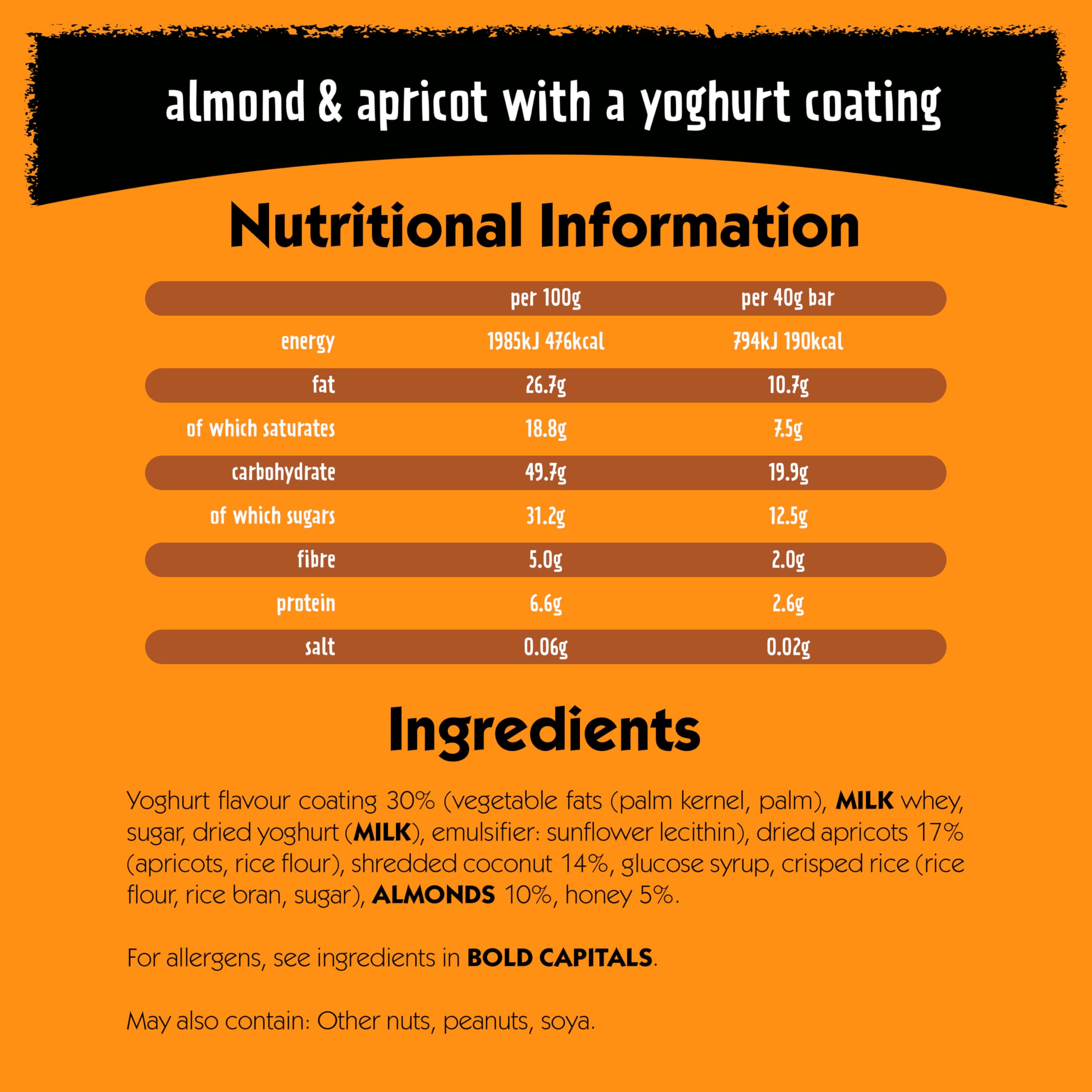 Eat Natural Almond & Apricot Yoghurt Coated Fruit & Nut Bars 12 x 40g 4