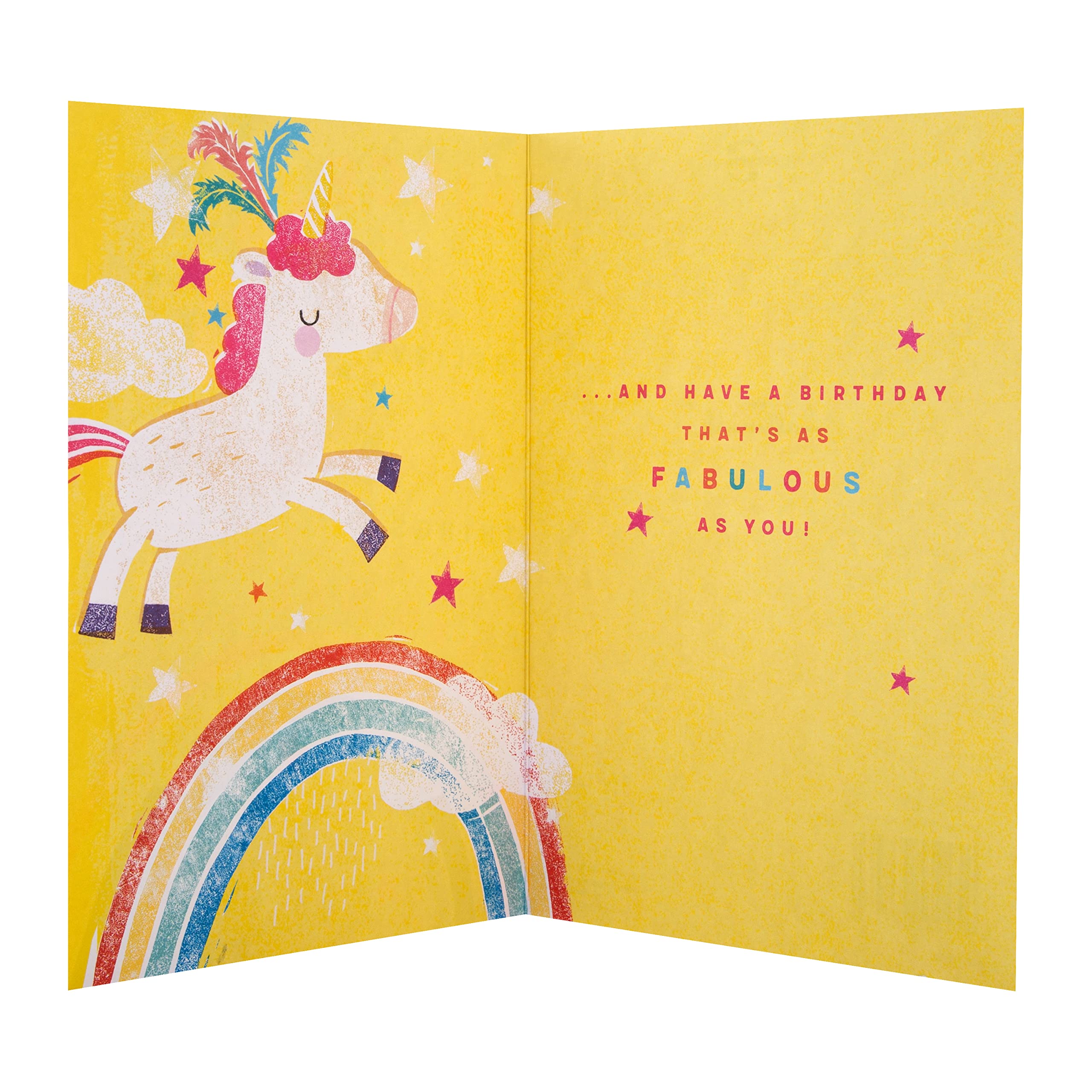 Hallmark Birthday Card for Niece - Unicorn Design with Green Foil Accents 2