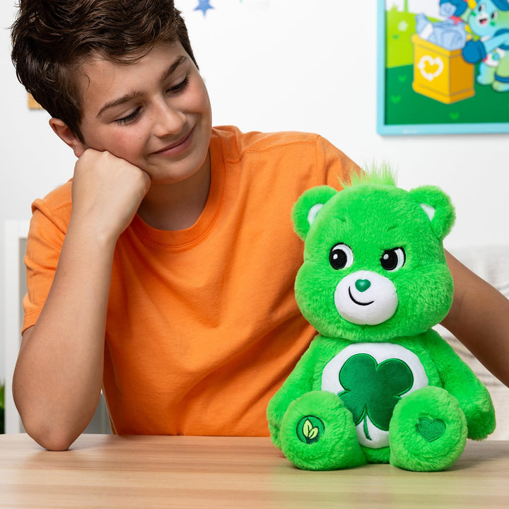 Care Bears Good Luck Bear - 14 Inch Plush Toy, Collectible Stuffed Animal for Kids