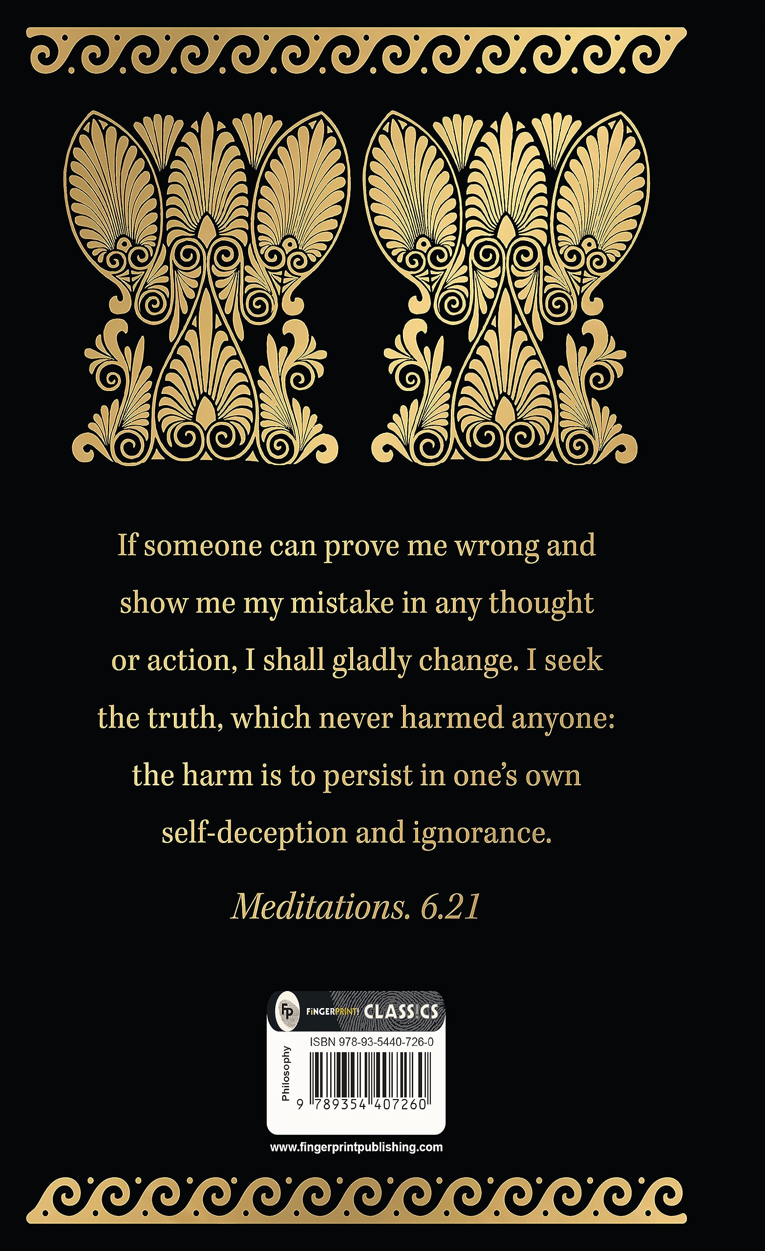 FINGERPRINT Meditations (Deluxe Hardbound Edition) by Marcus Aurelius | Psychology & Philosophy