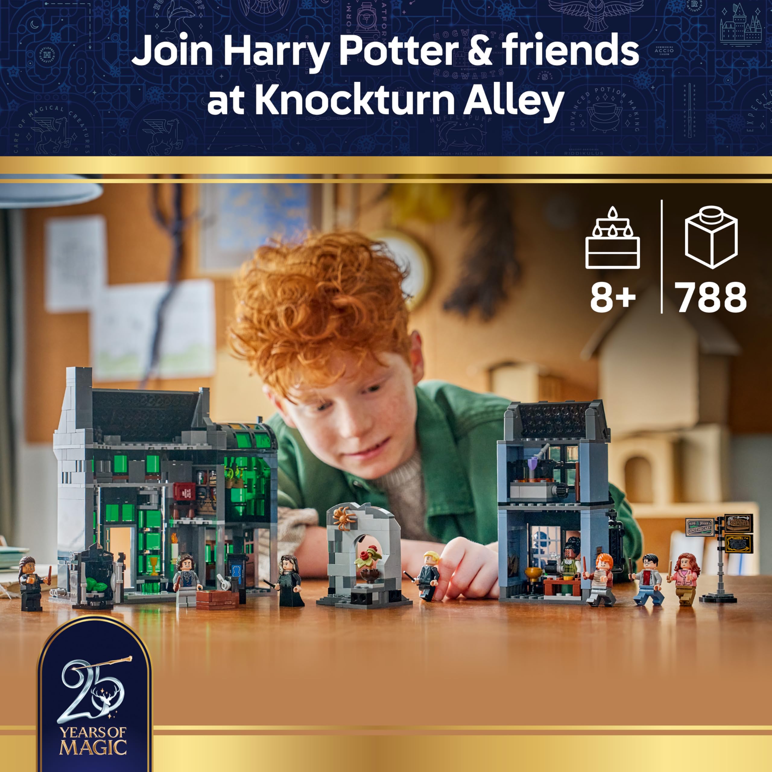 LEGO Harry Potter Knockturn Alley Wizarding Shops Building Set - 8 Minifigures, Ages 8+ 2