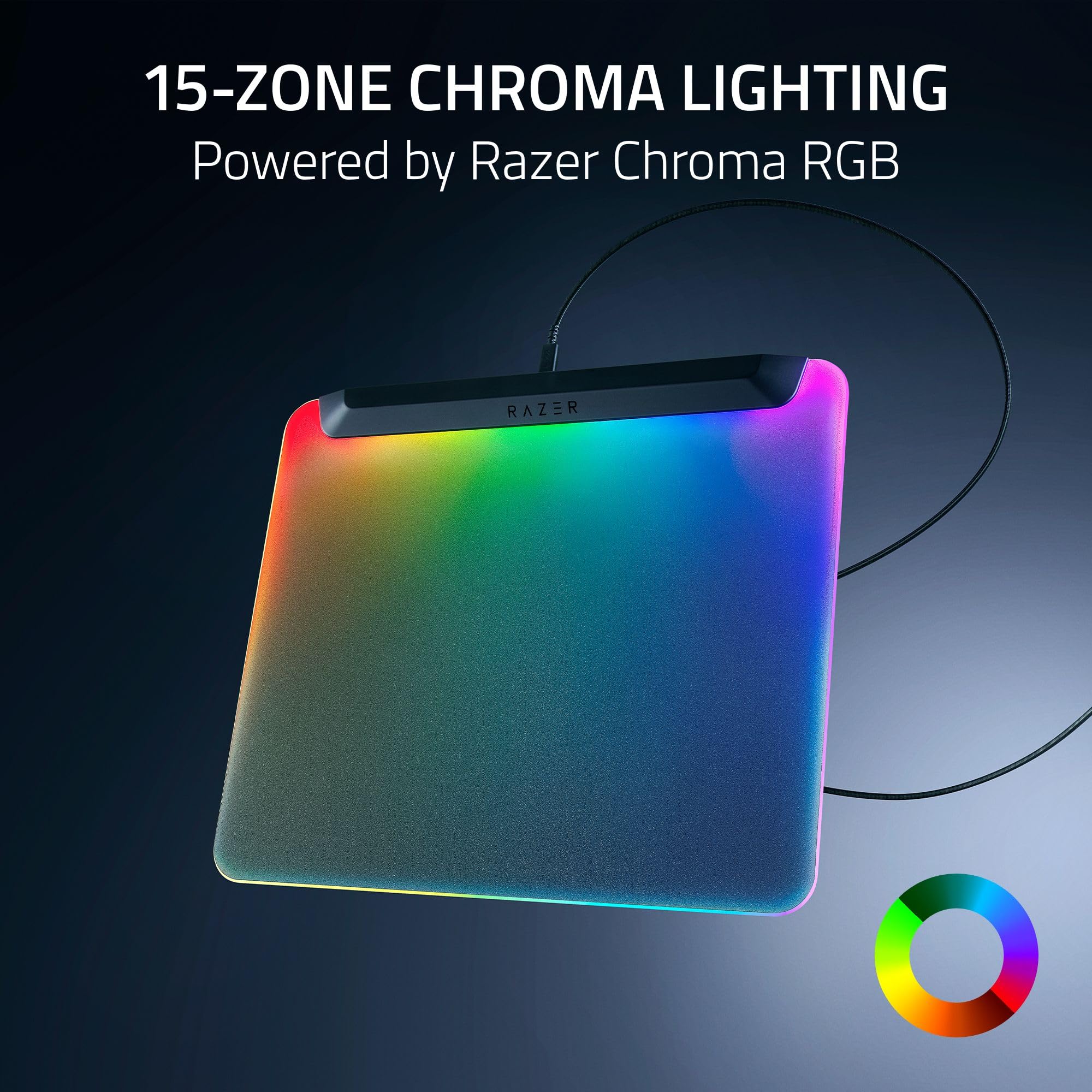 Razer Firefly V2 Pro - RGB Backlit Gaming Mouse Mat with 15-Zone Chroma Lighting & Integrated USB Port 7