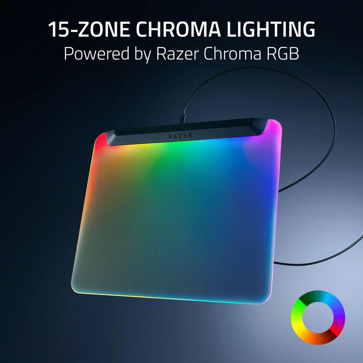 Razer Firefly V2 Pro - RGB Backlit Gaming Mouse Mat with 15-Zone Chroma Lighting & Integrated USB Port