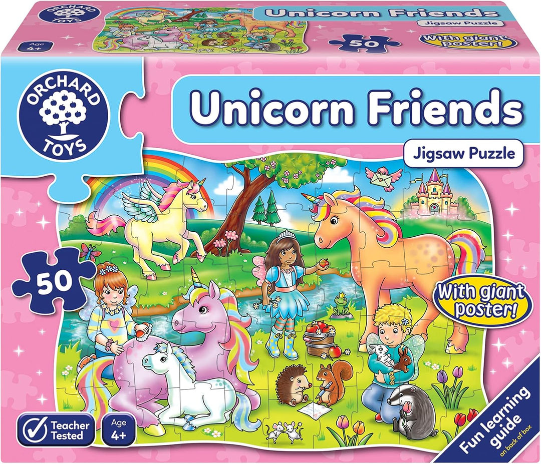 Orchard Toys Unicorn Friends Jigsaw Puzzle - 50 Piece Educational Puzzle for Ages 4+