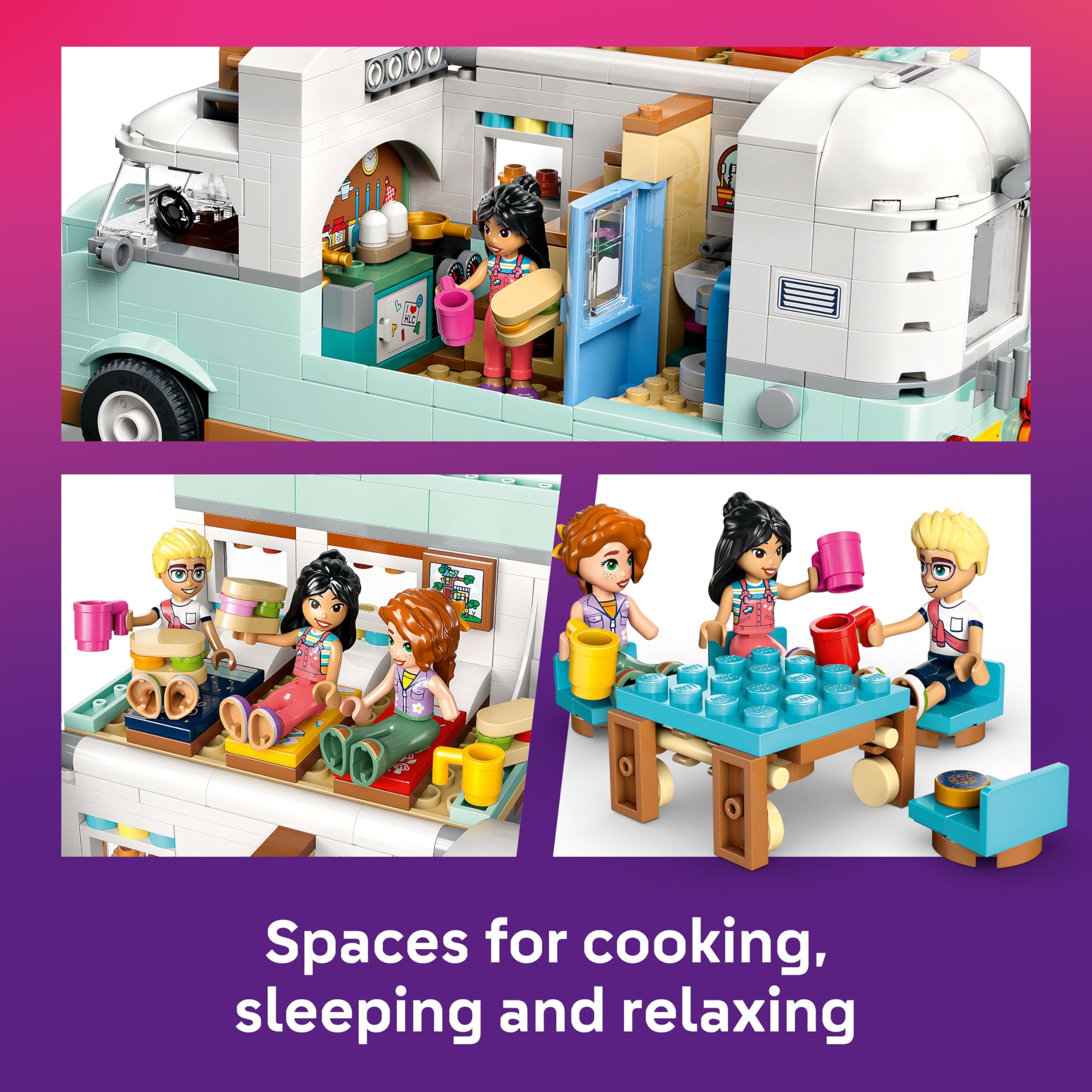LEGO Friends Friendship Camper Van Adventure Set 42663 | Ages 7+ | Includes 3 Mini Dolls & Ferret 3