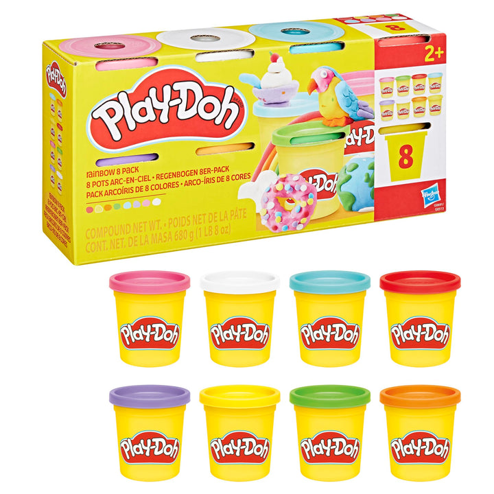 Play-Doh 8 Pack Rainbow Colours - 85 Gram Cans for Kids Ages 2+