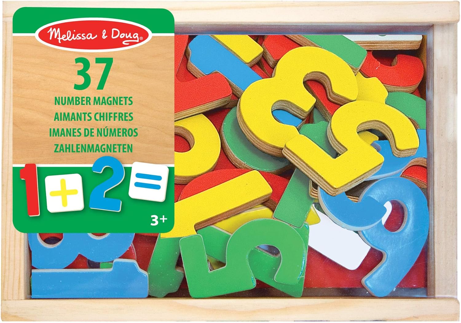 Melissa & Doug Magnetic Wooden Numbers Set - Educational Math Toy for Kids 3+ 4