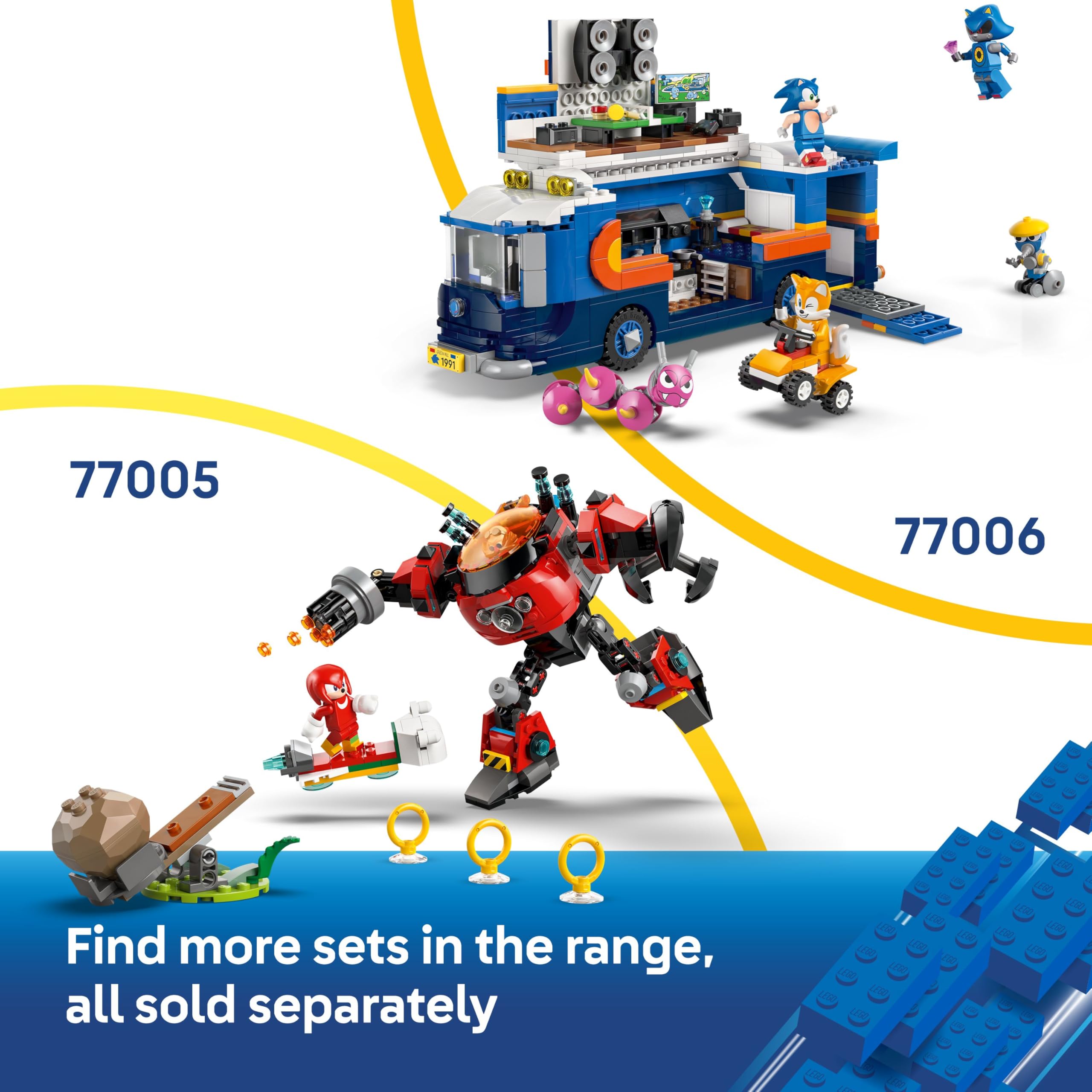LEGO Sonic the Hedgehog Knuckles vs. Dr. Eggman Egg Crusher Mech Building Set 77005 for Ages 8+ 8