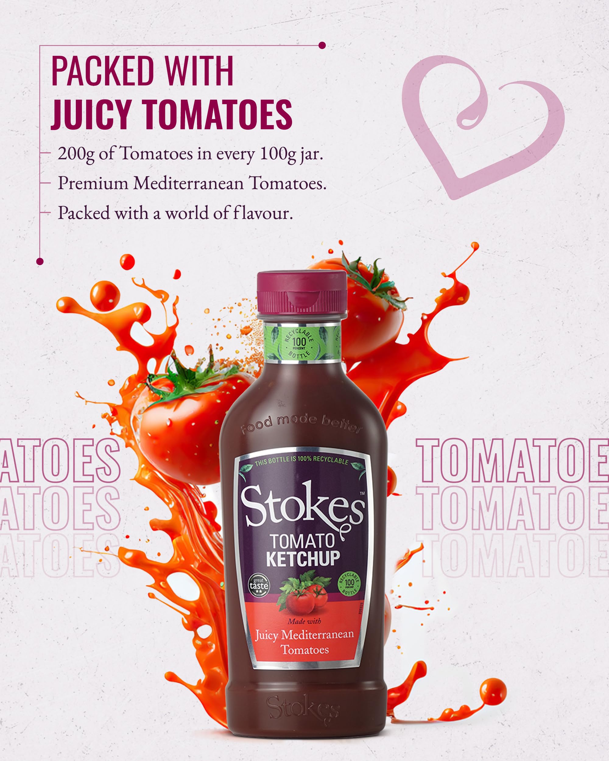 Stokes Real Tomato Ketchup 3PK Squeezy - Rich & Vibrant Tomato Sauce 4