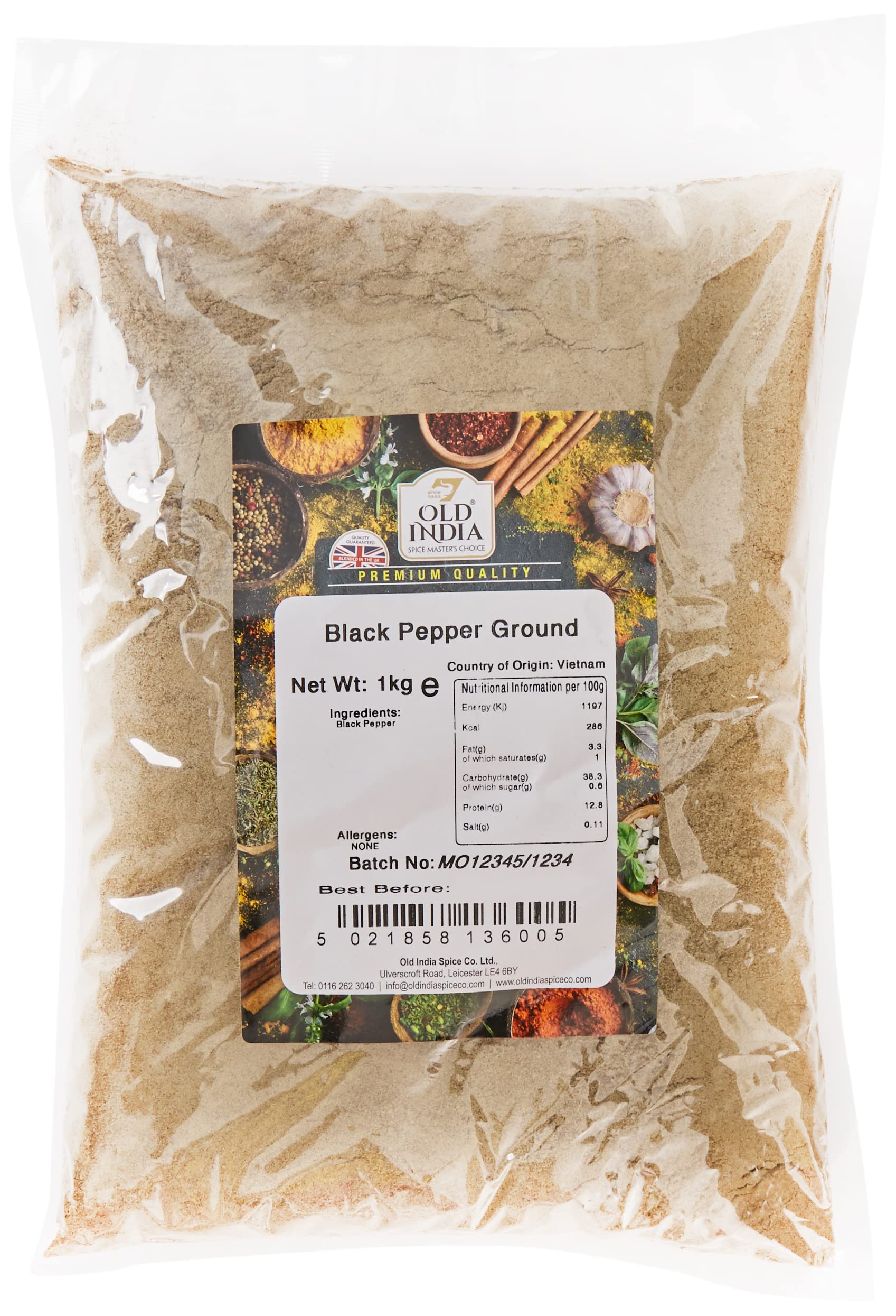 Old India Ground Black Pepper - 1 kg Natural Spice | Additive & GMO Free 1