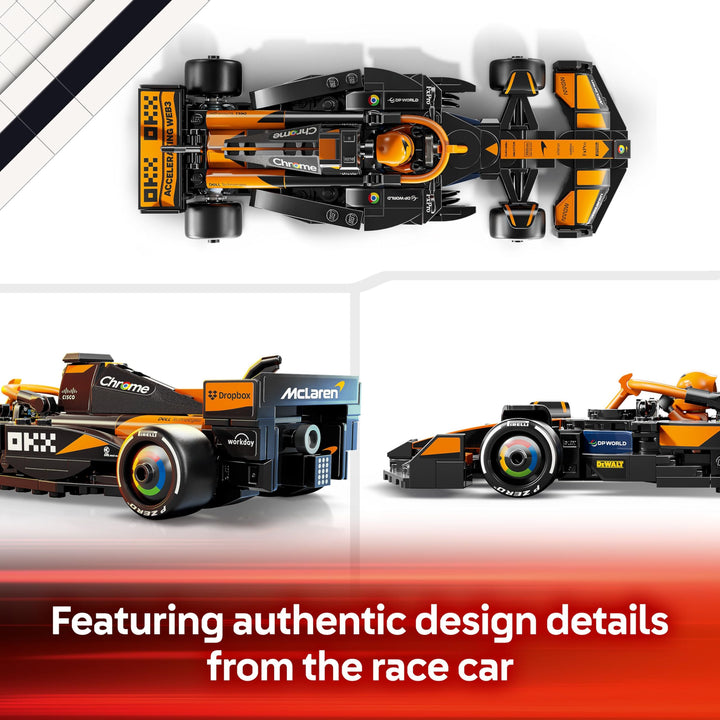 LEGO Speed Champions McLaren F1 Team MCL38 Race Car Toy with Collectible Driver Minifigure - Building Set for 10+