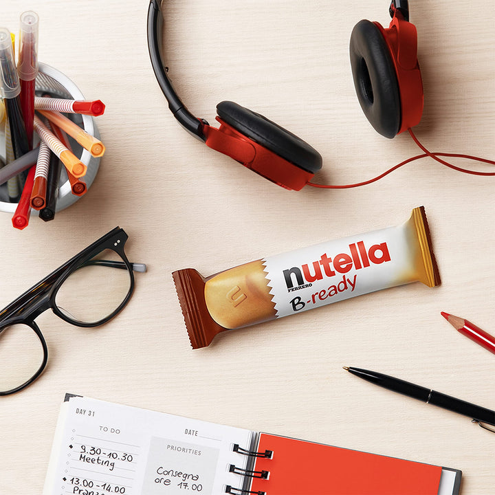 Nutella B-Ready Hazelnut Chocolate Biscuits, 22g, Pack of 36 Individually Wrapped Bars