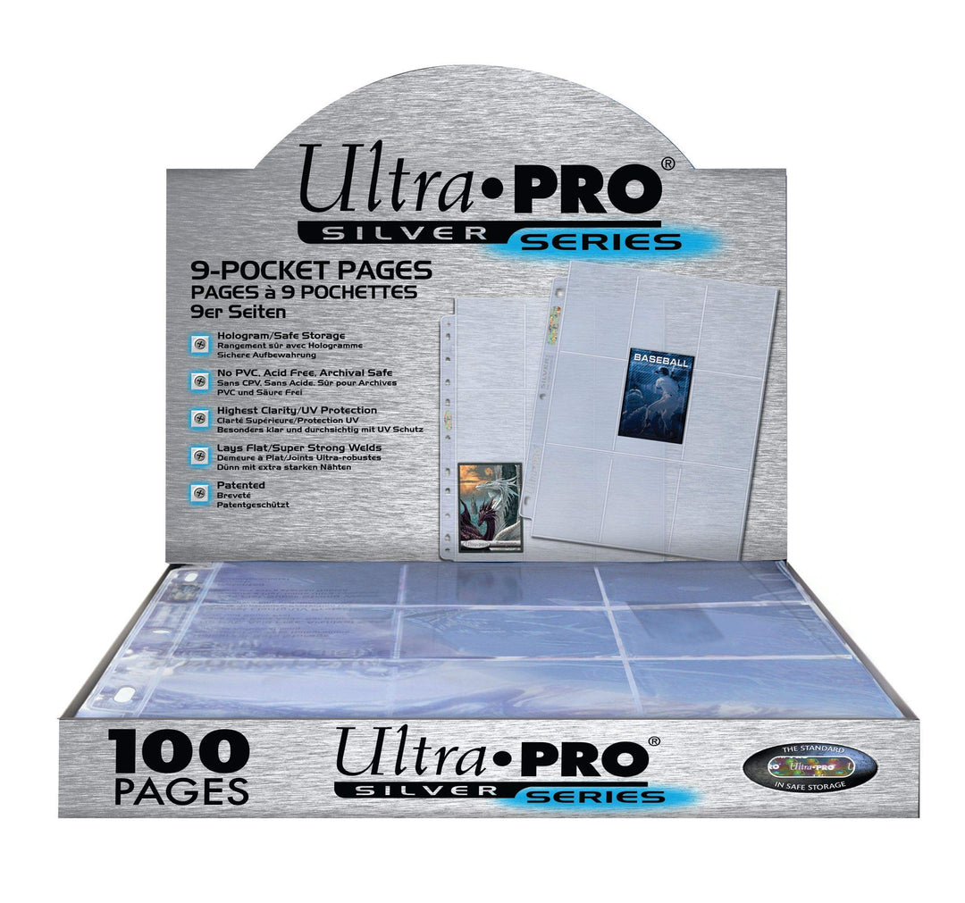Ultra Pro 9-Pocket Trading Card Pages for Collectible Cards - 100-Pack with Acid-Free UV-Resistant Vinyl