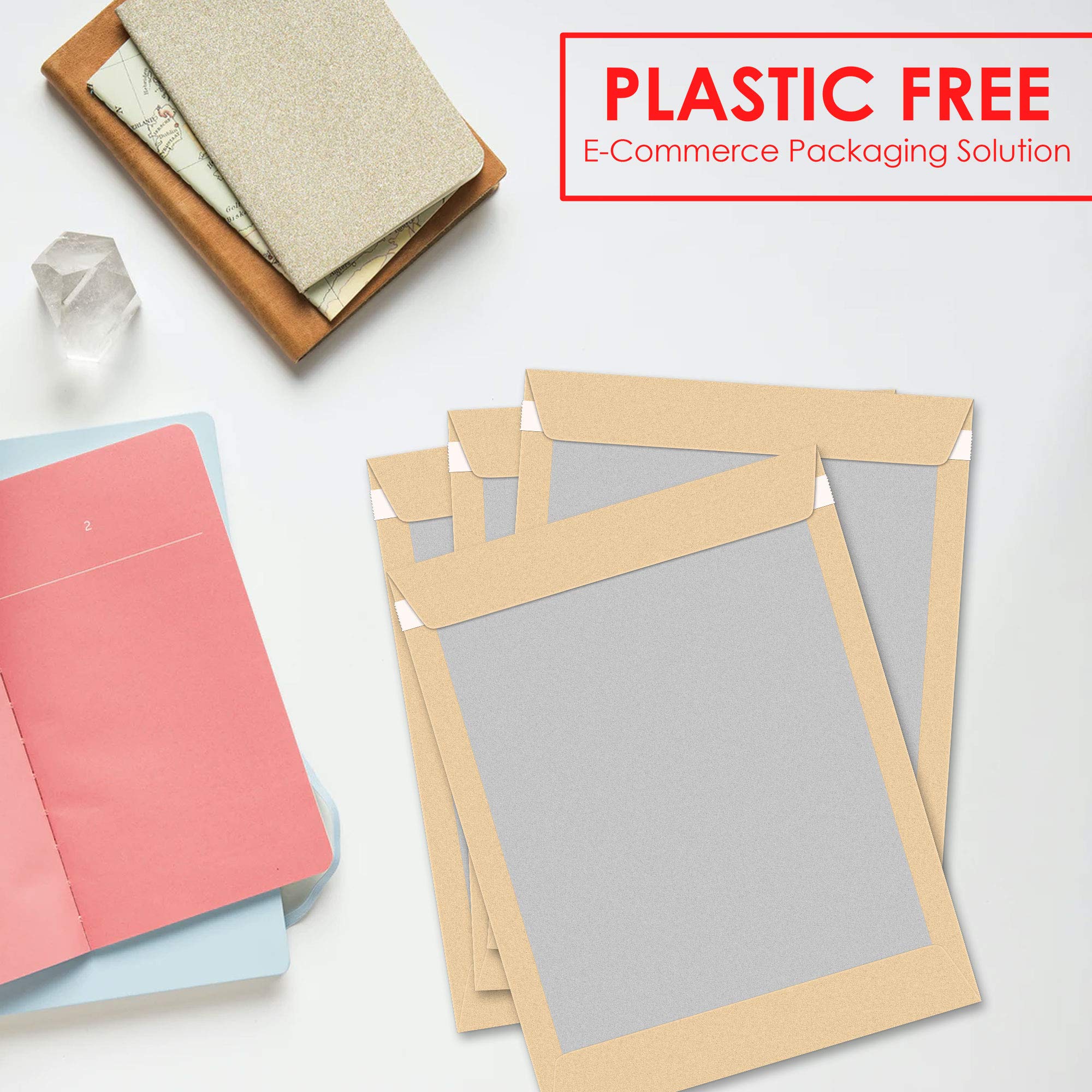 iSOUL 20 Pcs A5 C5 Hard Board Backed Envelopes | 229mm x 162mm Manilla | Peel & Seal 3