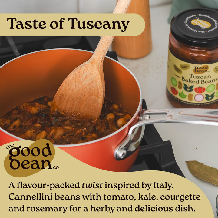 The Good Bean Co - Tuscan Baked Beans Cannellini Beans in Tomato Sauce 350g