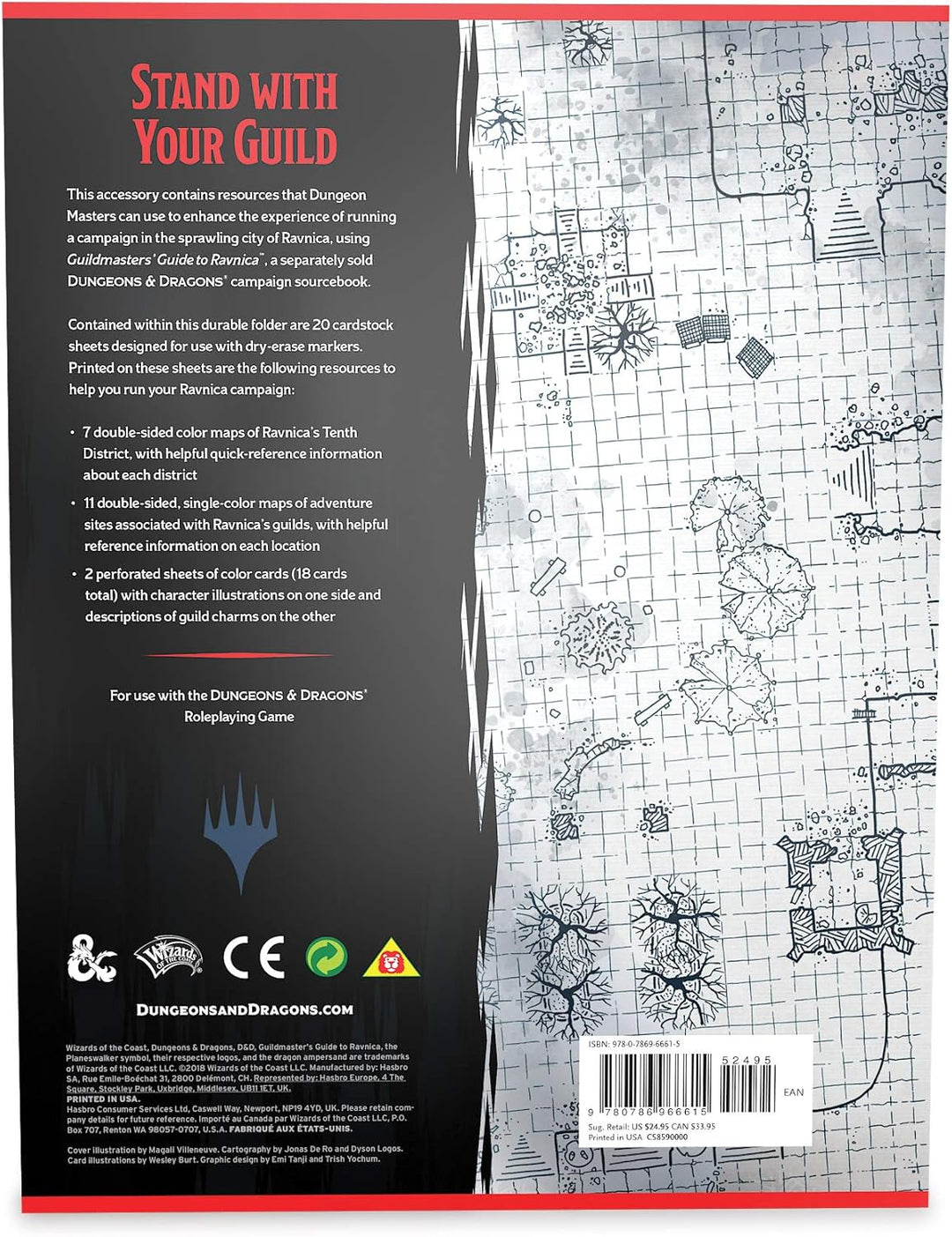Guildmasters' Guide To Ravnica Maps And Miscellany - Wizards RPG Team (Accessory, 5th Edition)