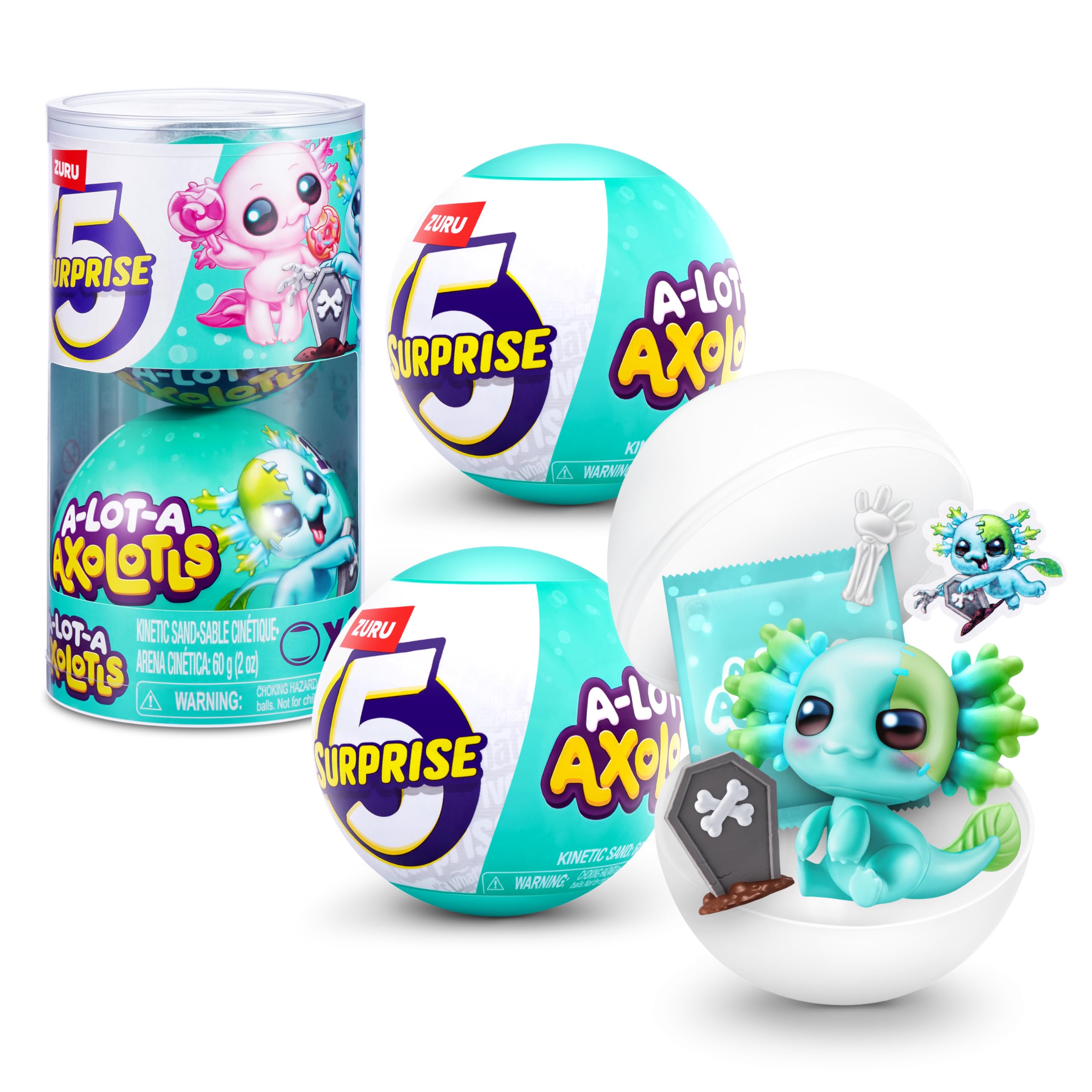 5 Surprise A-LOT-A AXOLOTLS by ZURU - Unbox & Reveal 15 Unique Collectible Amphibians (2 Capsules) 1