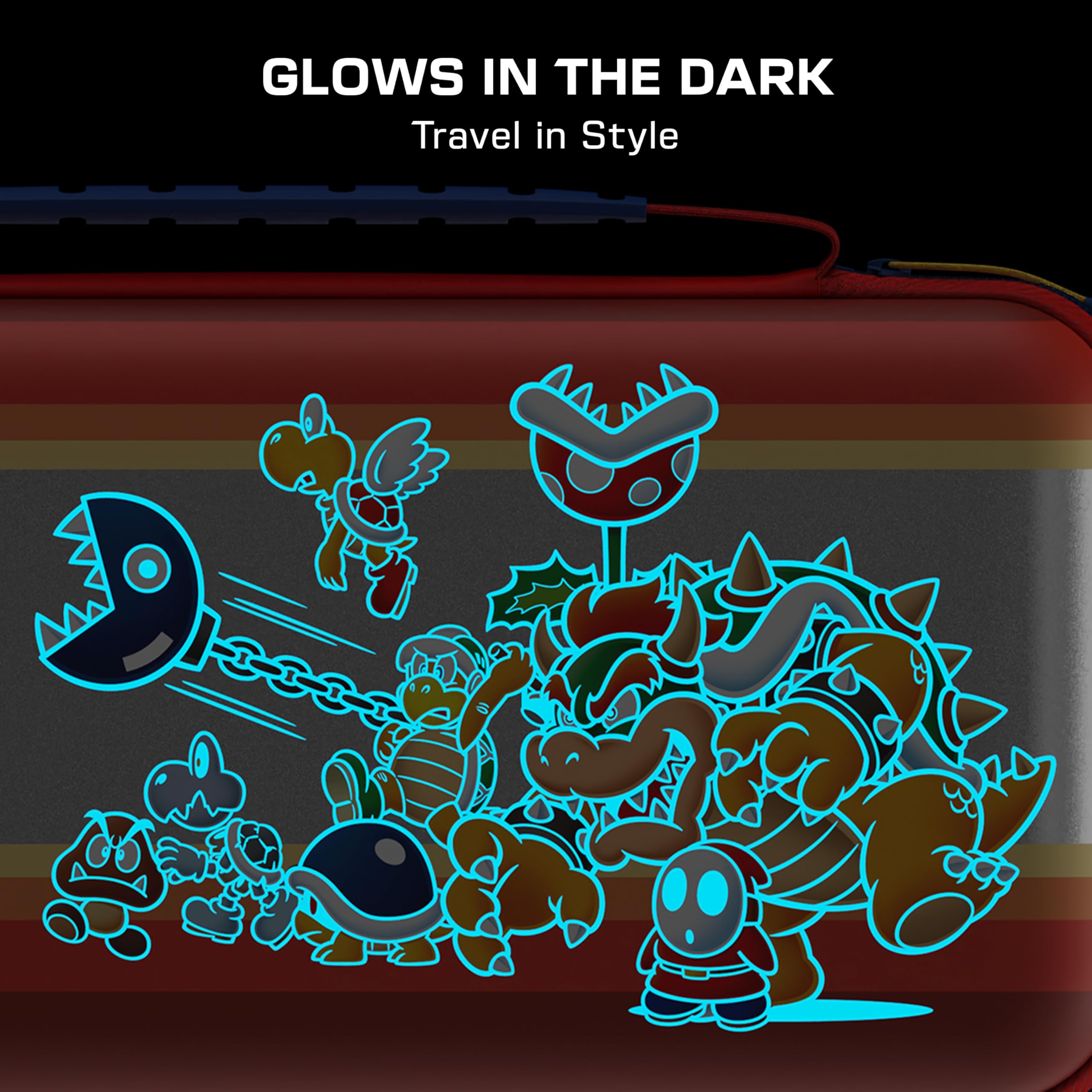 Turtle Beach PlayTrek Travel Case - Koopa Troop Edition | Glow-in-the-Dark Artwork | For Nintendo Switch 2/Switch/OLED 4