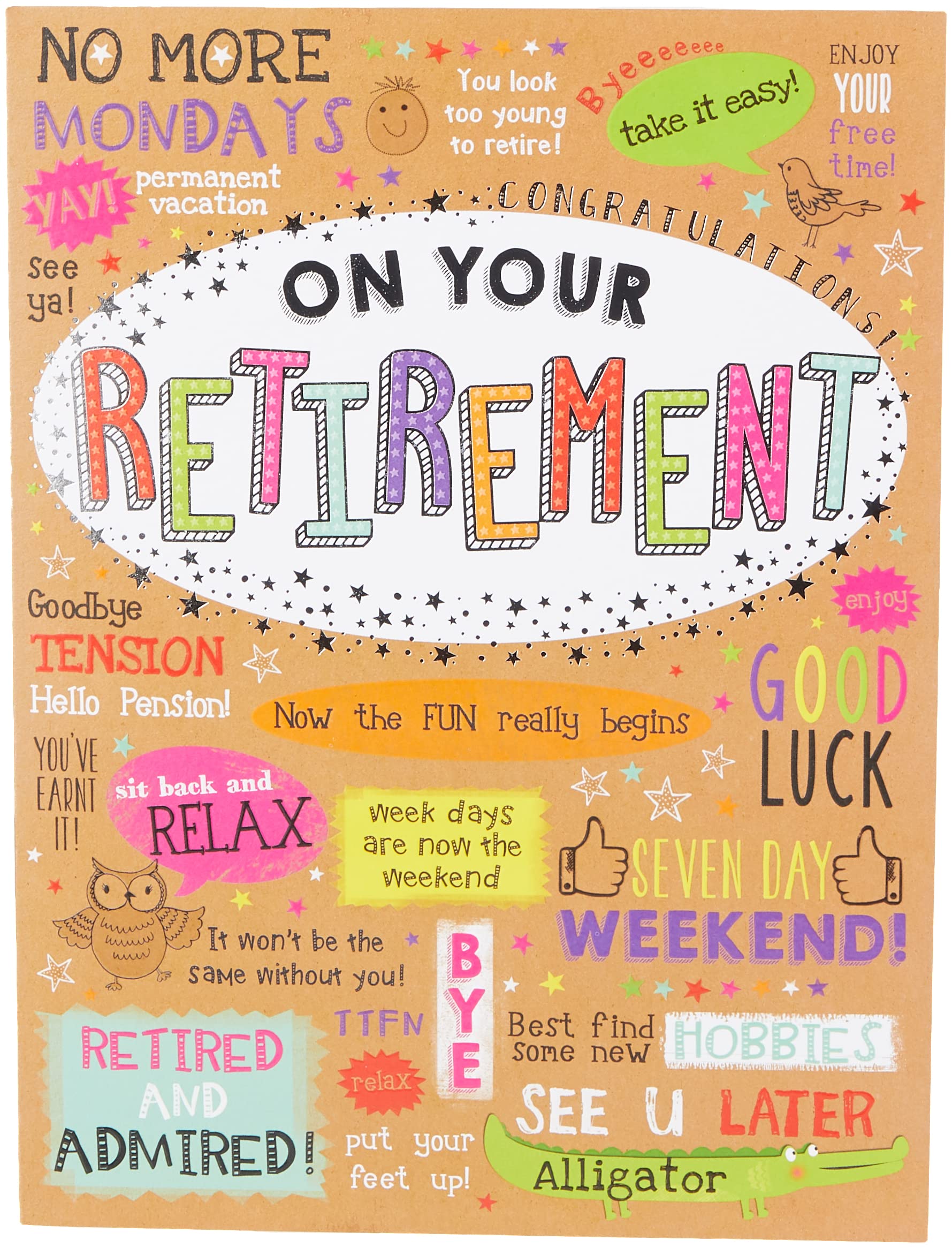 Piccadilly Greetings Retirement Card - Large 12 x 9 Inches | Blank Inside | Made in UK 1