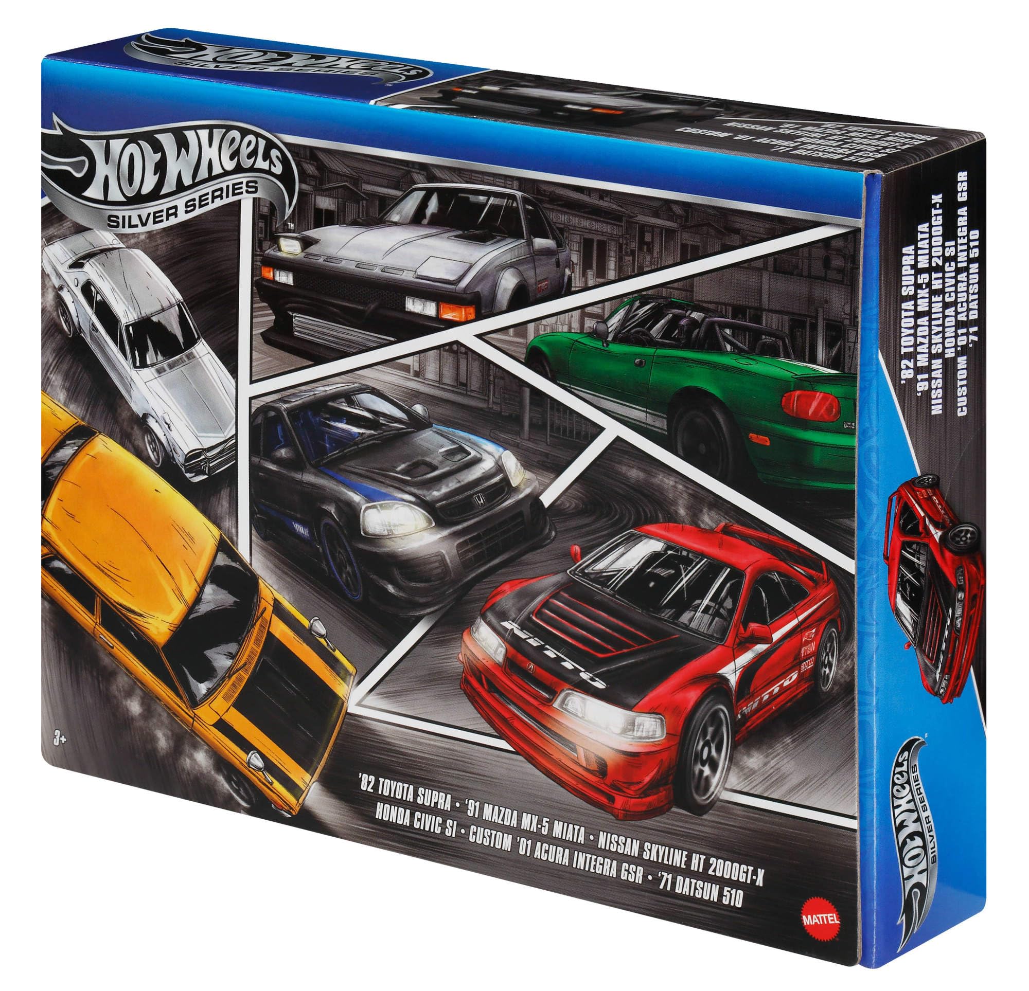 Hot Wheels 1:64 Scale Die-Cast Toy Cars - Set of 6 Japanese Vehicles for Kids 3+ 2