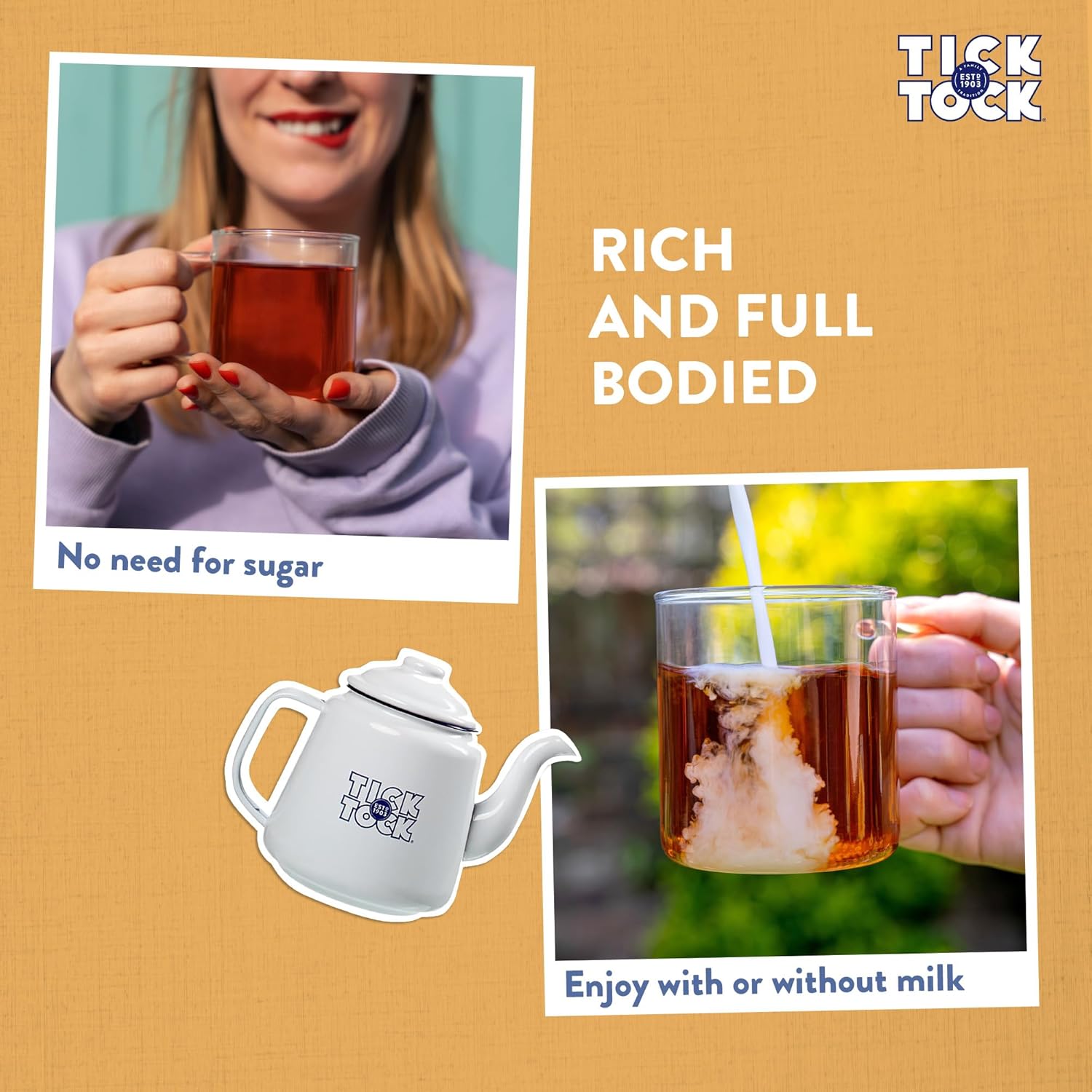 Tick ​​Tock Bio Rooibos Tee, koffeinfrei, 160 Teebeutel (4 x 40) 3