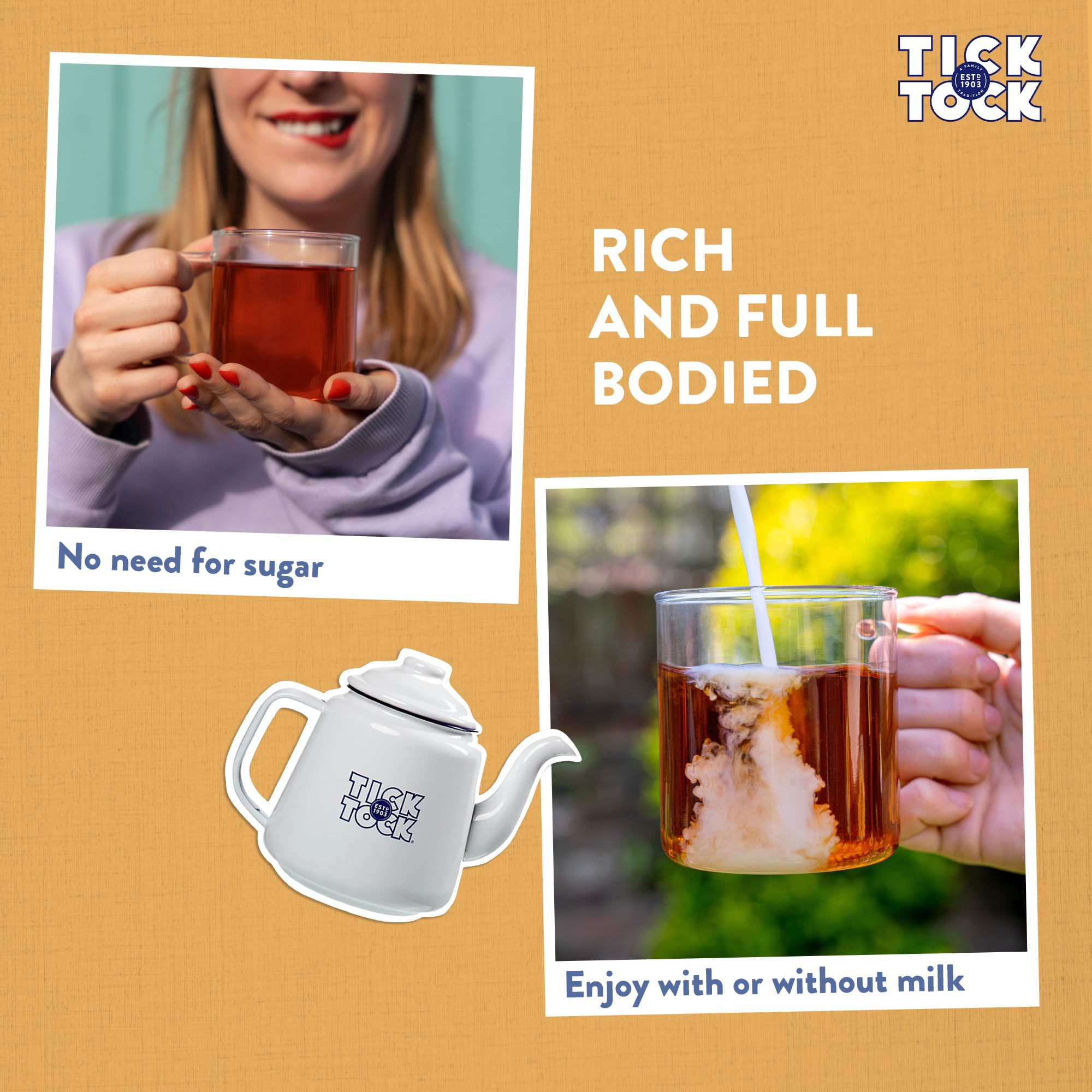 Tick Tock Organic Rooibos Tea - Naturally Caffeine Free | 320 Teabags (4 x 80) 3