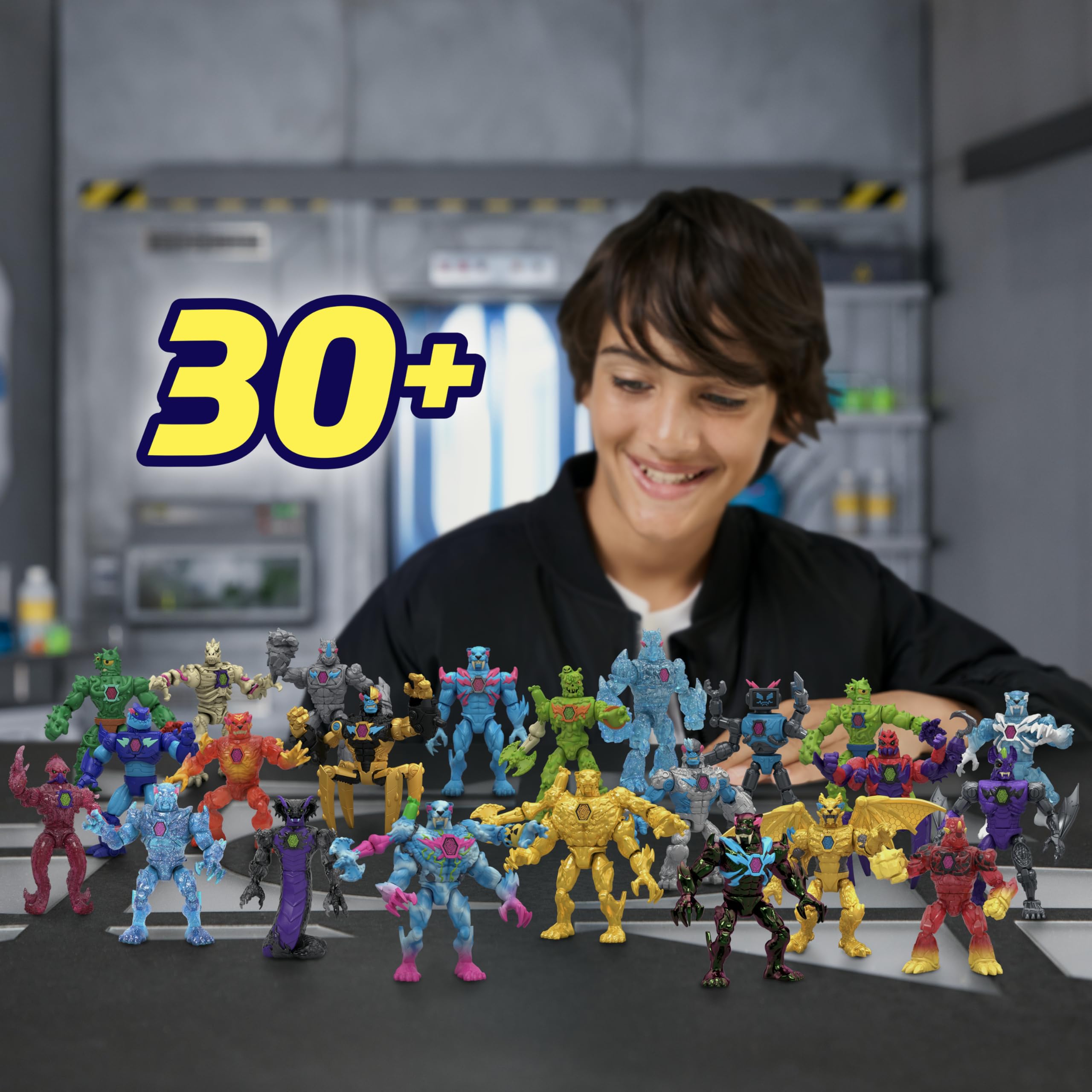 MRBEAST LAB Hybrids Multi Pack - Mix & Match Action Figures with Golden Dragon Parts 5