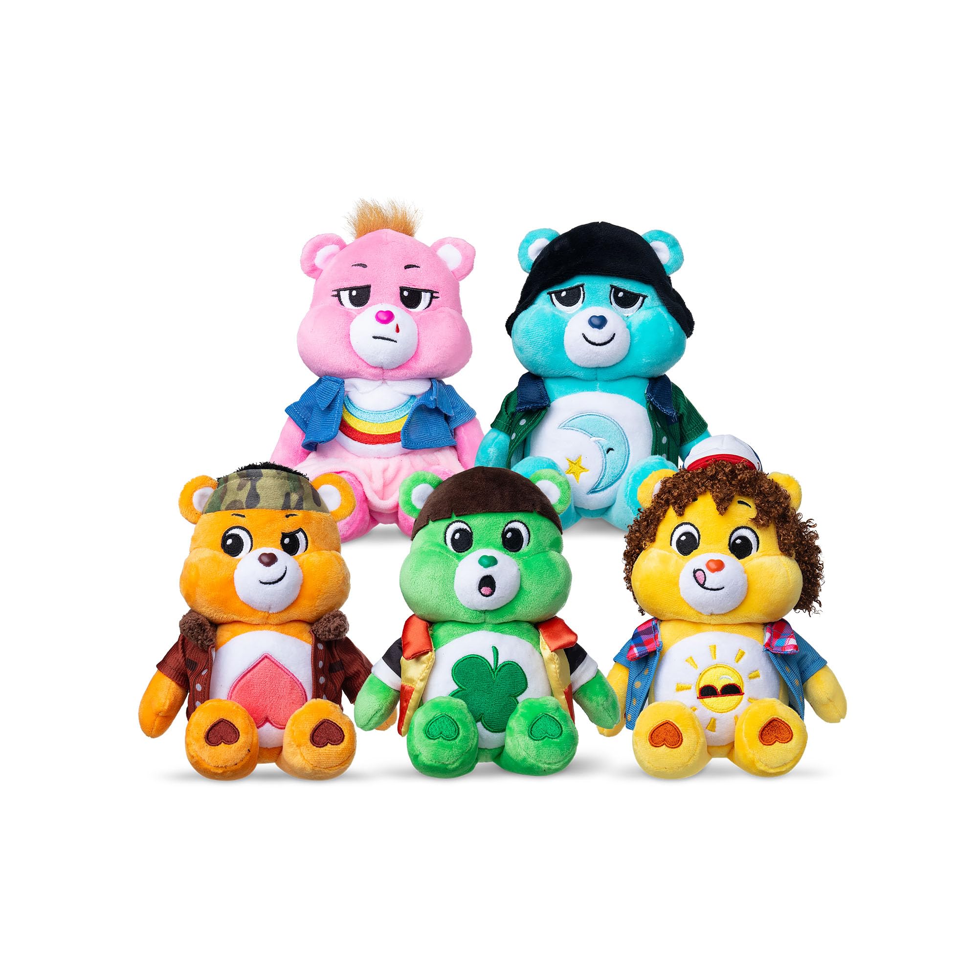 Care Bears Funshine Bear as Dustin Plush Toy - 22 cm Crossover Edition 2