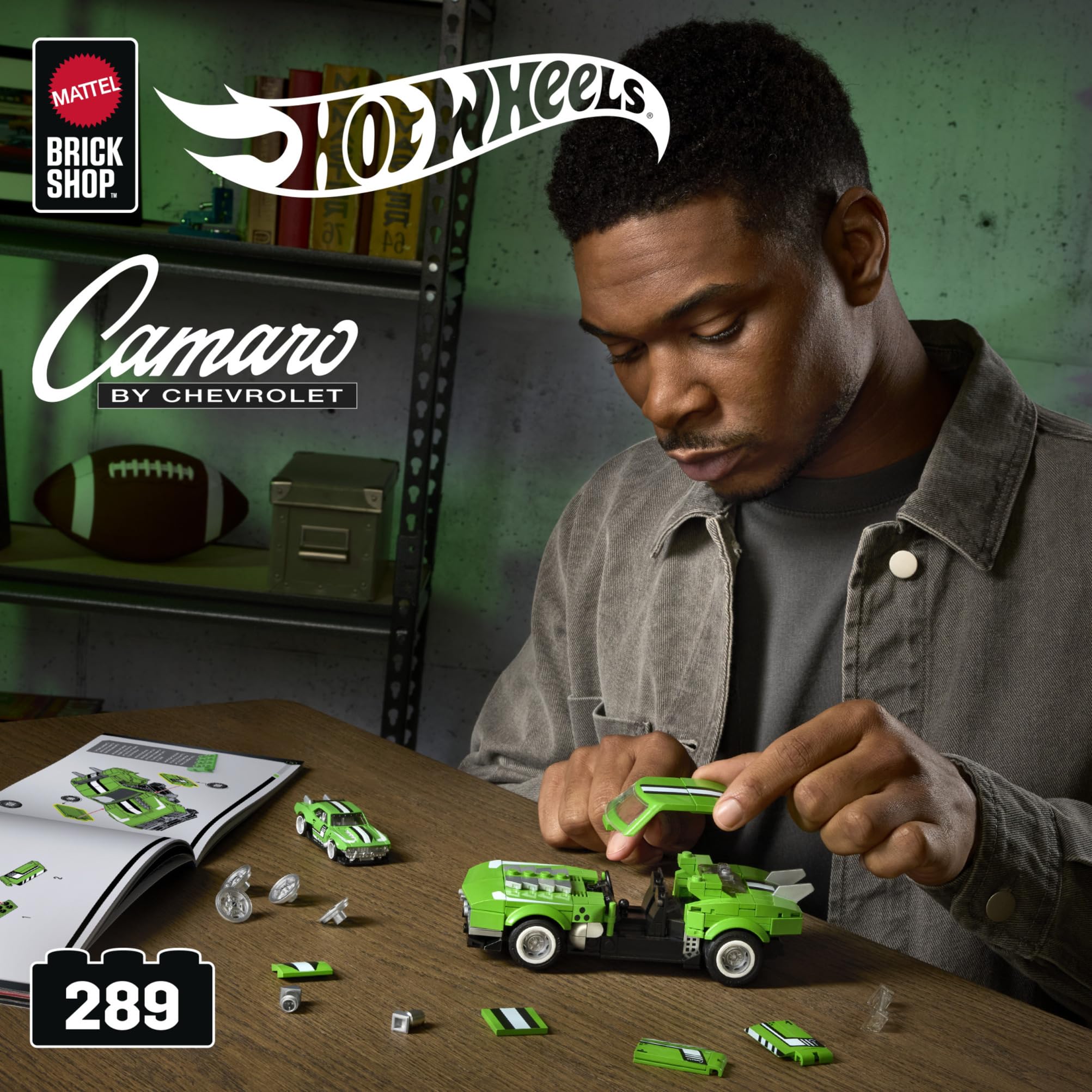 Mattel Brick Shop Hot Wheels Speed Series Building Set - Custom ’68 Camaro (290 Pieces, Ages 10+) 6