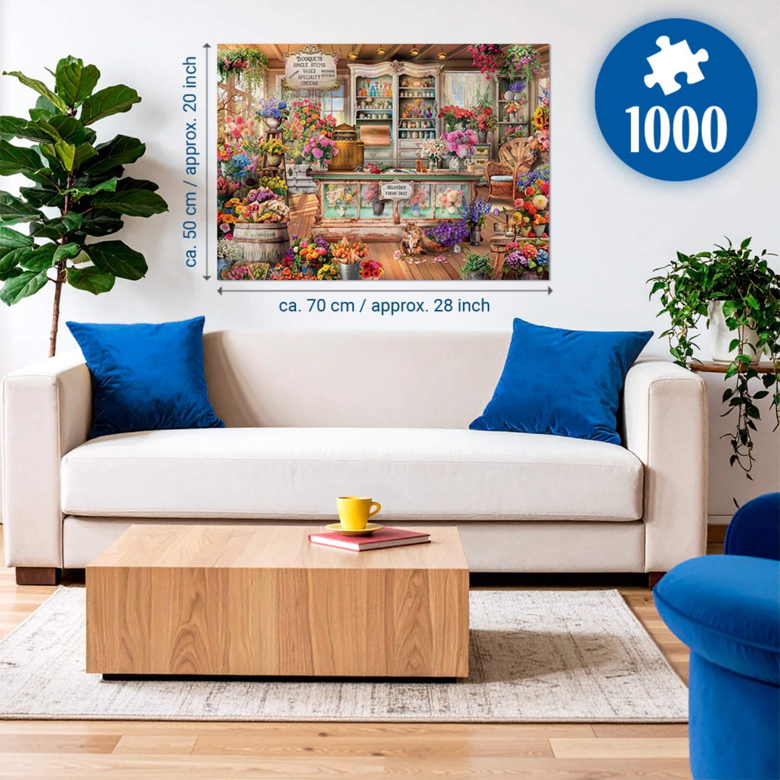 Ravensburger Seasons Flower Shop Jigsaw Puzzle - 1000 Pieces | Premium Quality | 70 x 50cm 2
