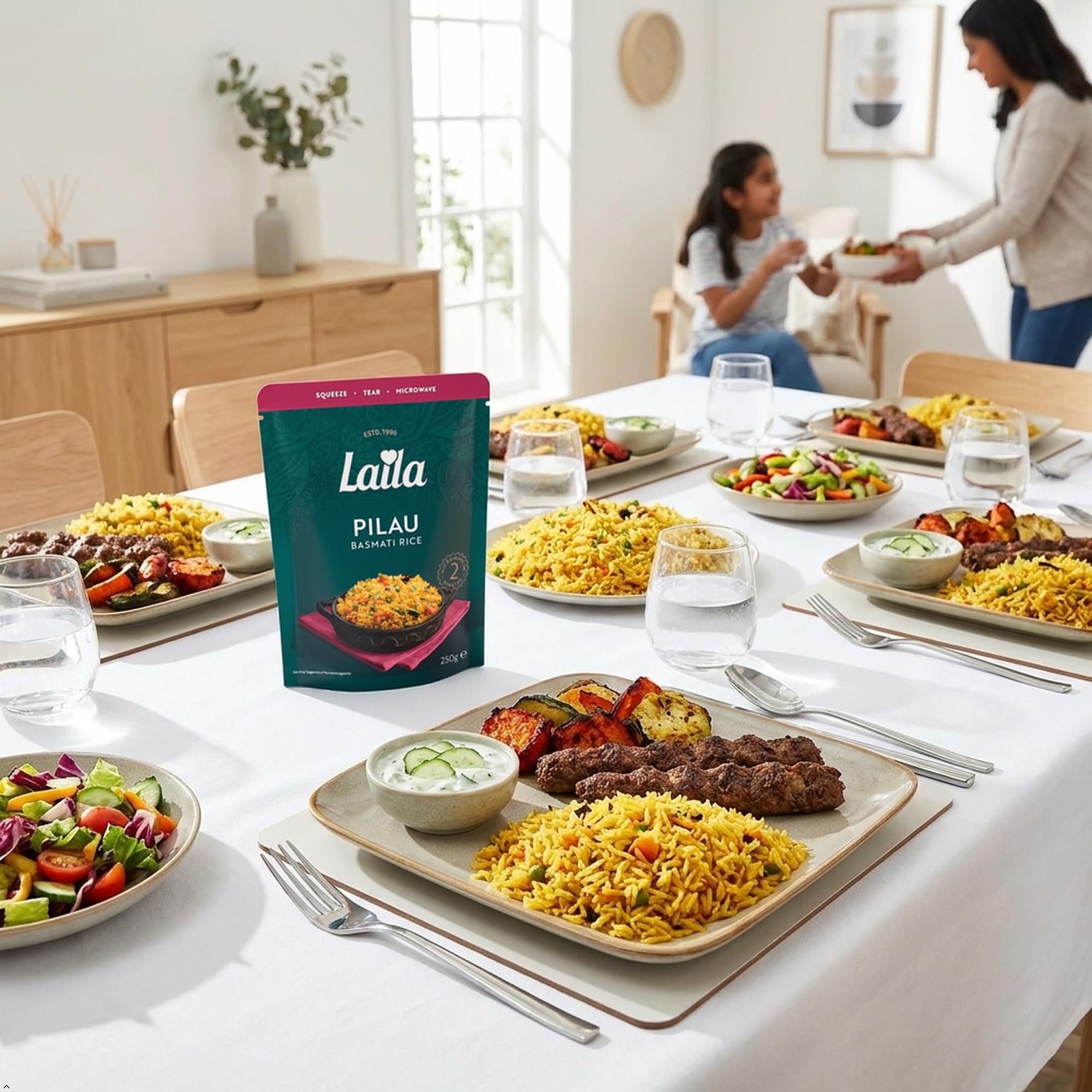 Laila Pilau Microwave Rice - Fragrant Pilau Flavour, Ready in 2 Minutes, 250g 4