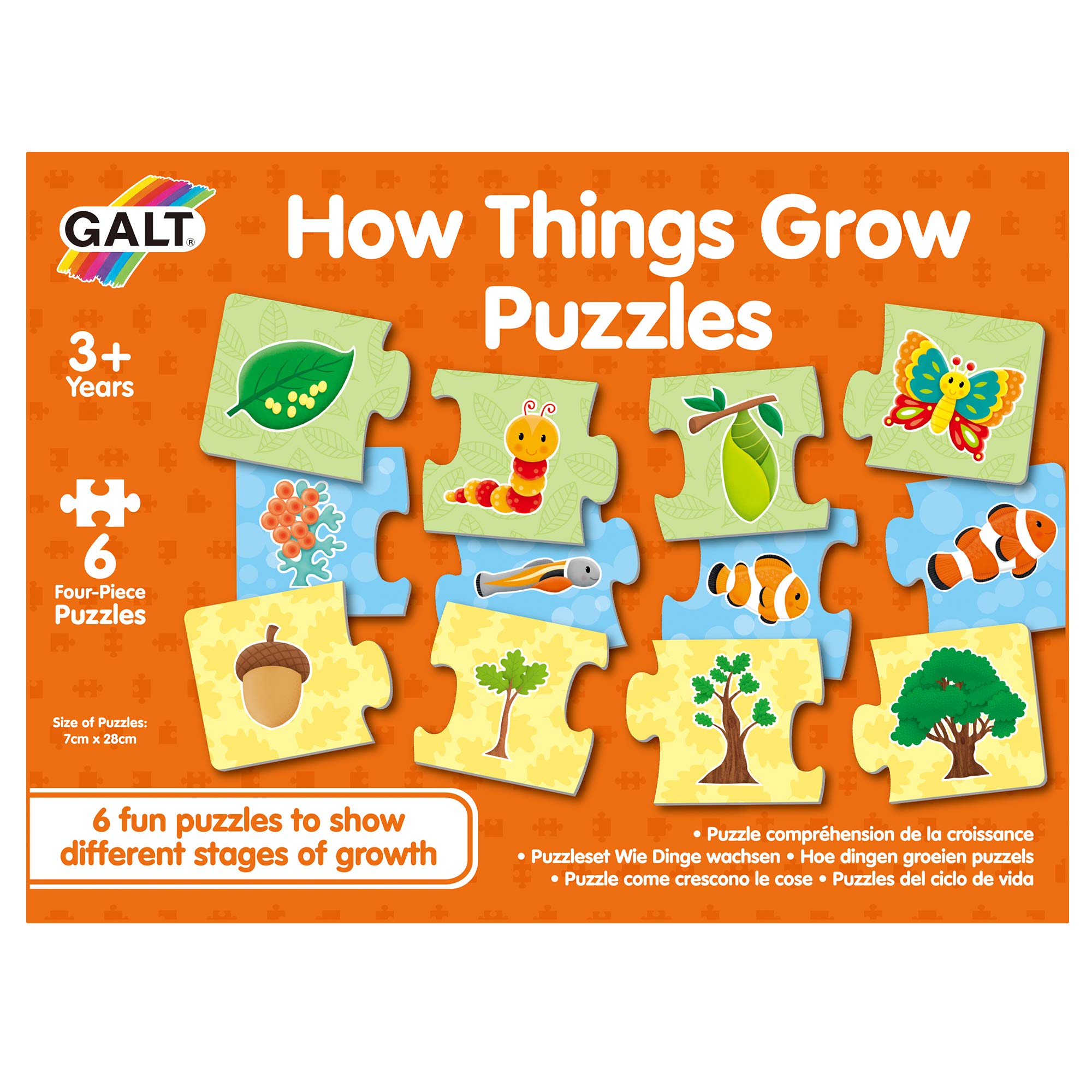 Galt How Things Grow Puzzle Set - 6 Life Cycle Puzzles | Ages 3-6 | Thick Board 5